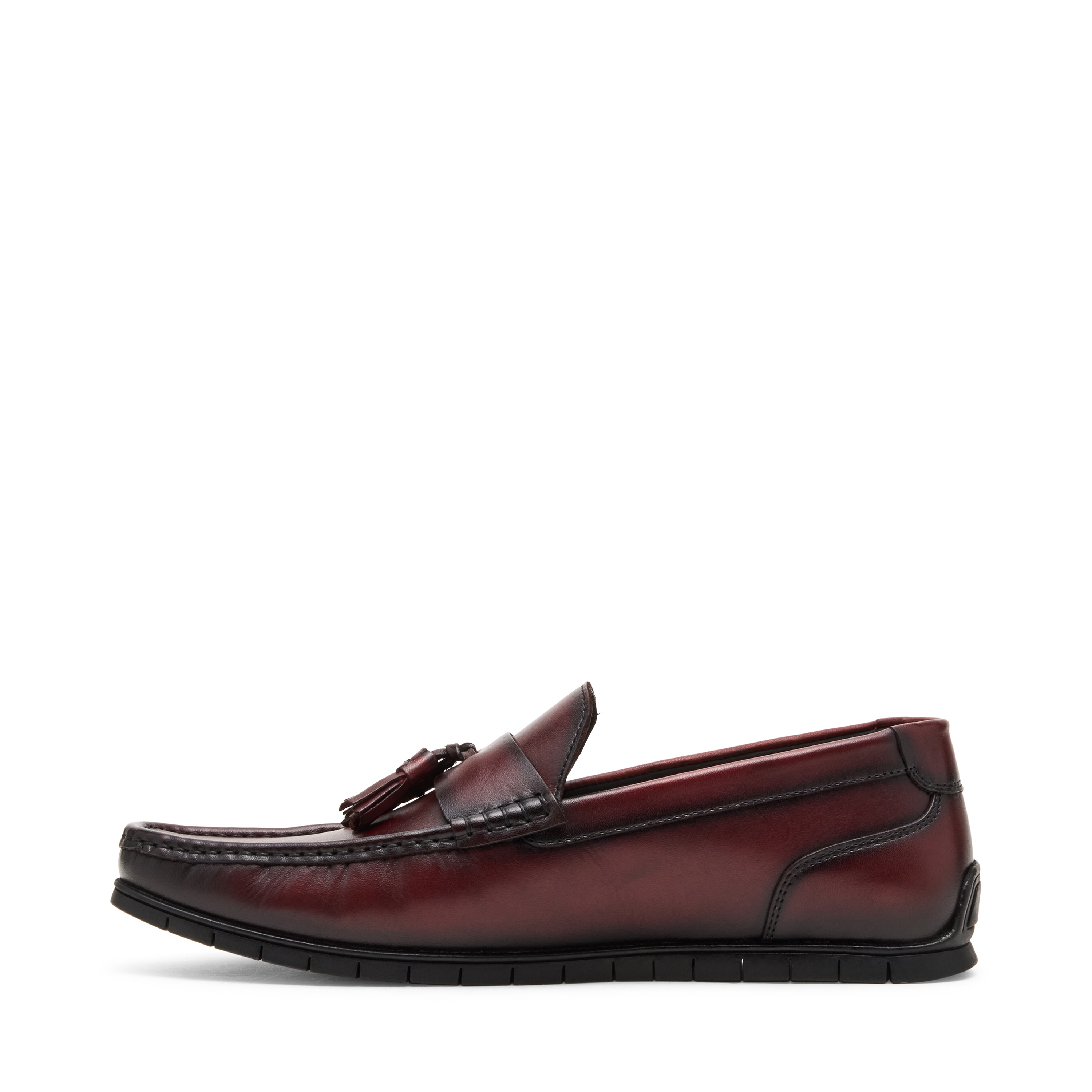 Mylen Burgundy Leather Driver Loafers