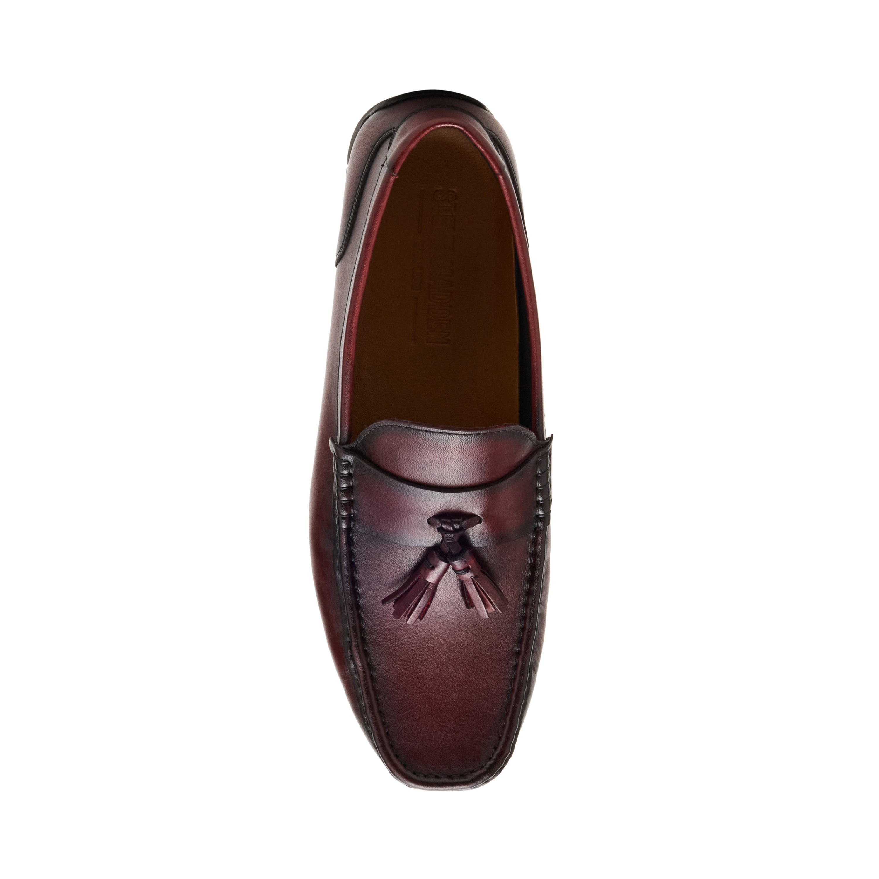 Mylen Burgundy Leather Driver Loafers