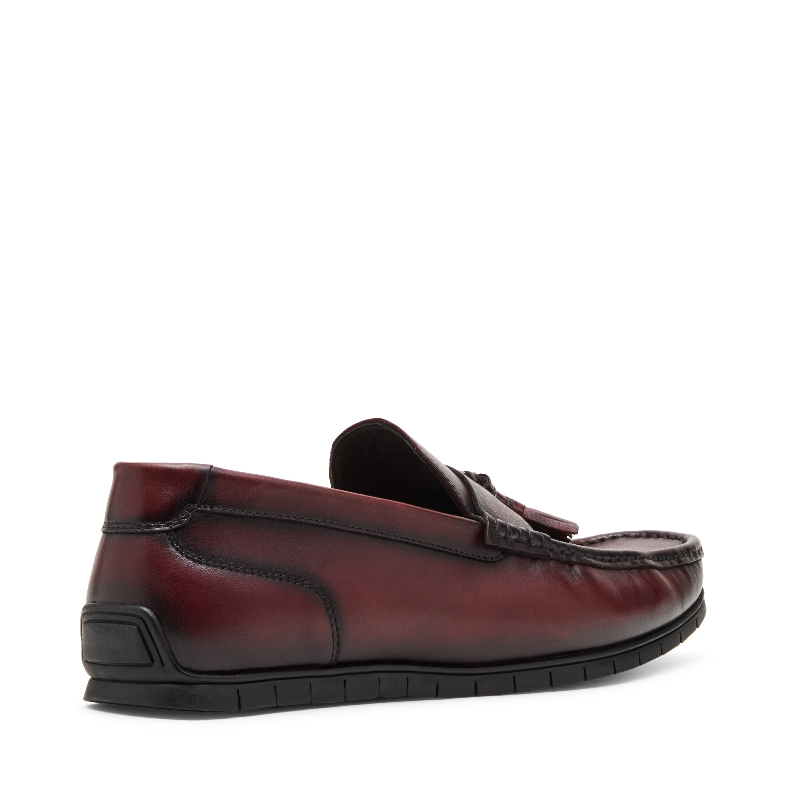 Mylen Burgundy Leather Driver Loafers