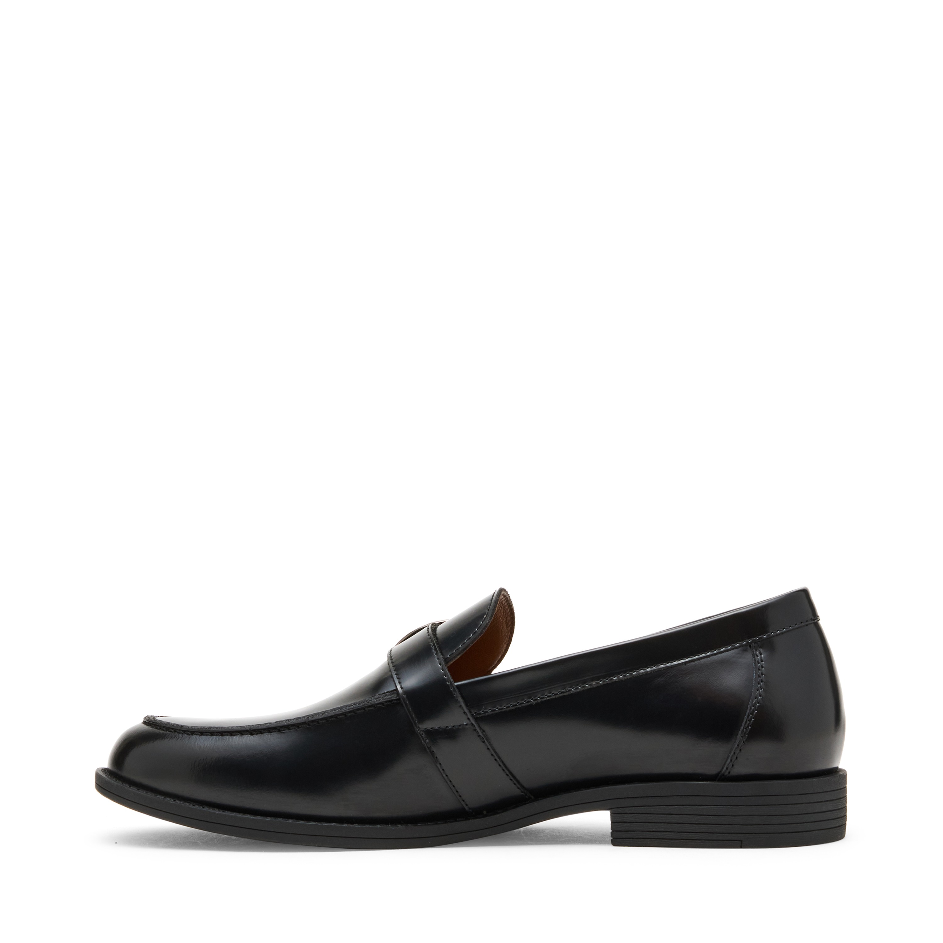 Kaelix Black Leather Tie-Ups & Dress Loafers