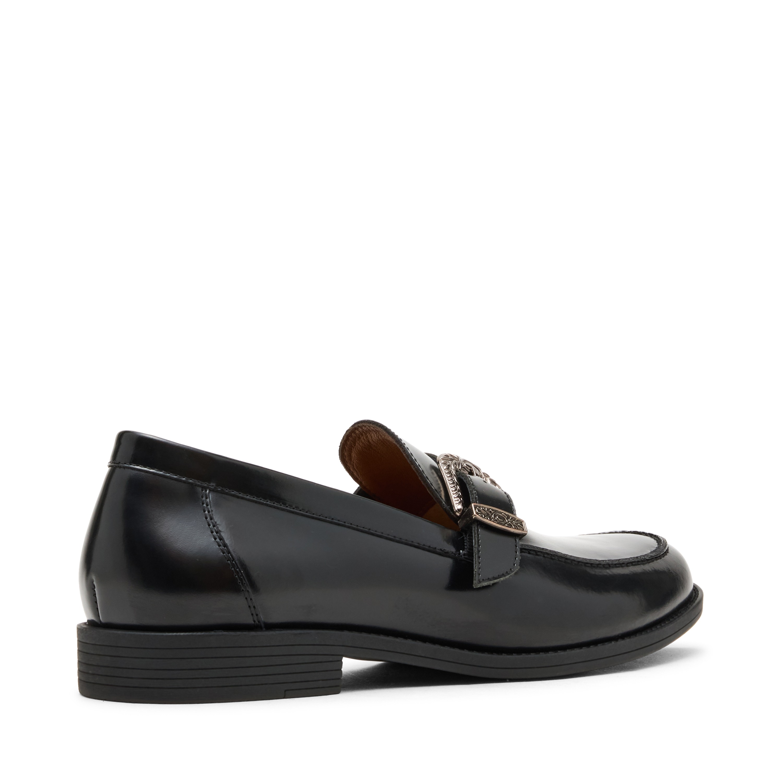Kaelix Black Leather Tie-Ups & Dress Loafers