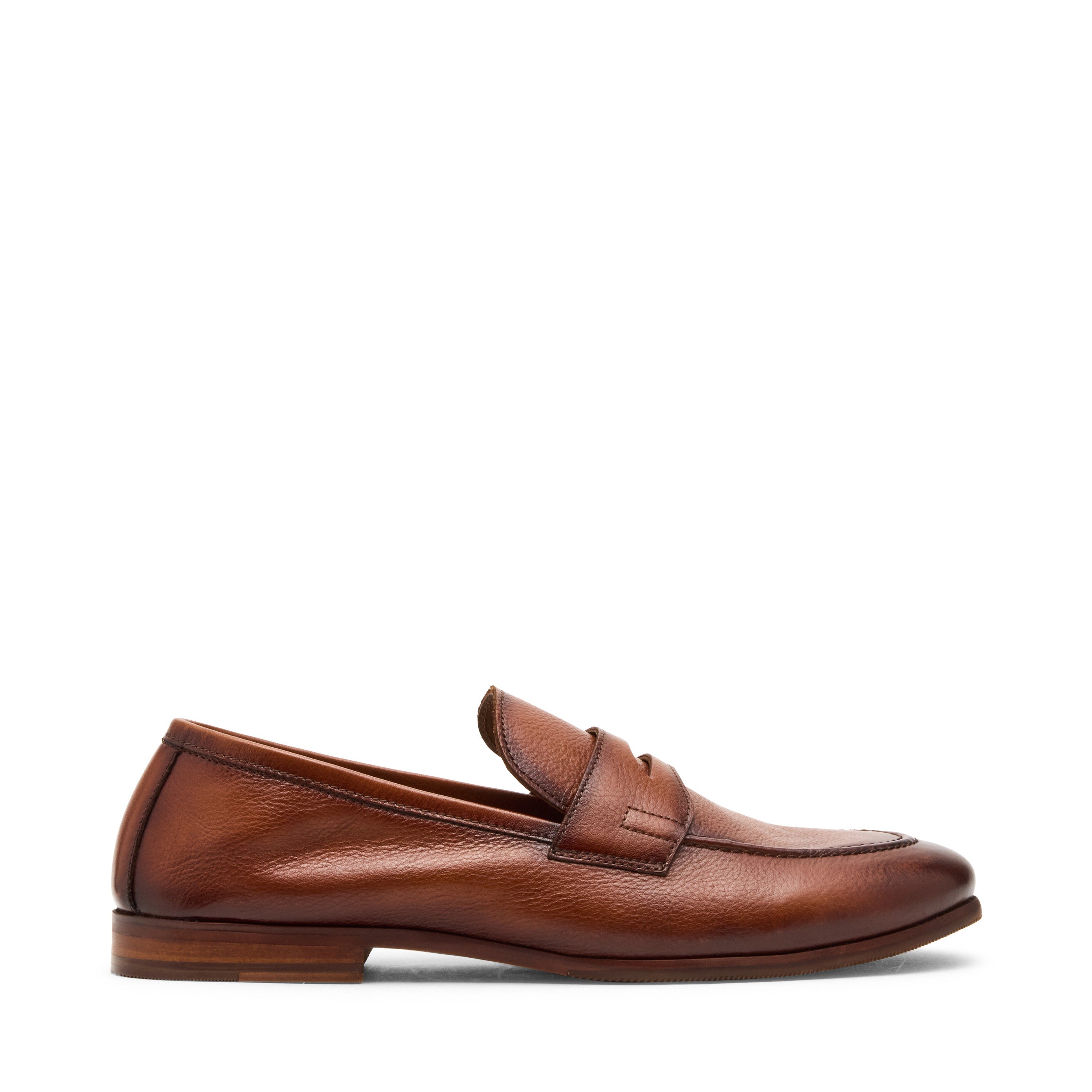 Tavin Tan Leather Tie-Ups & Dress Loafers