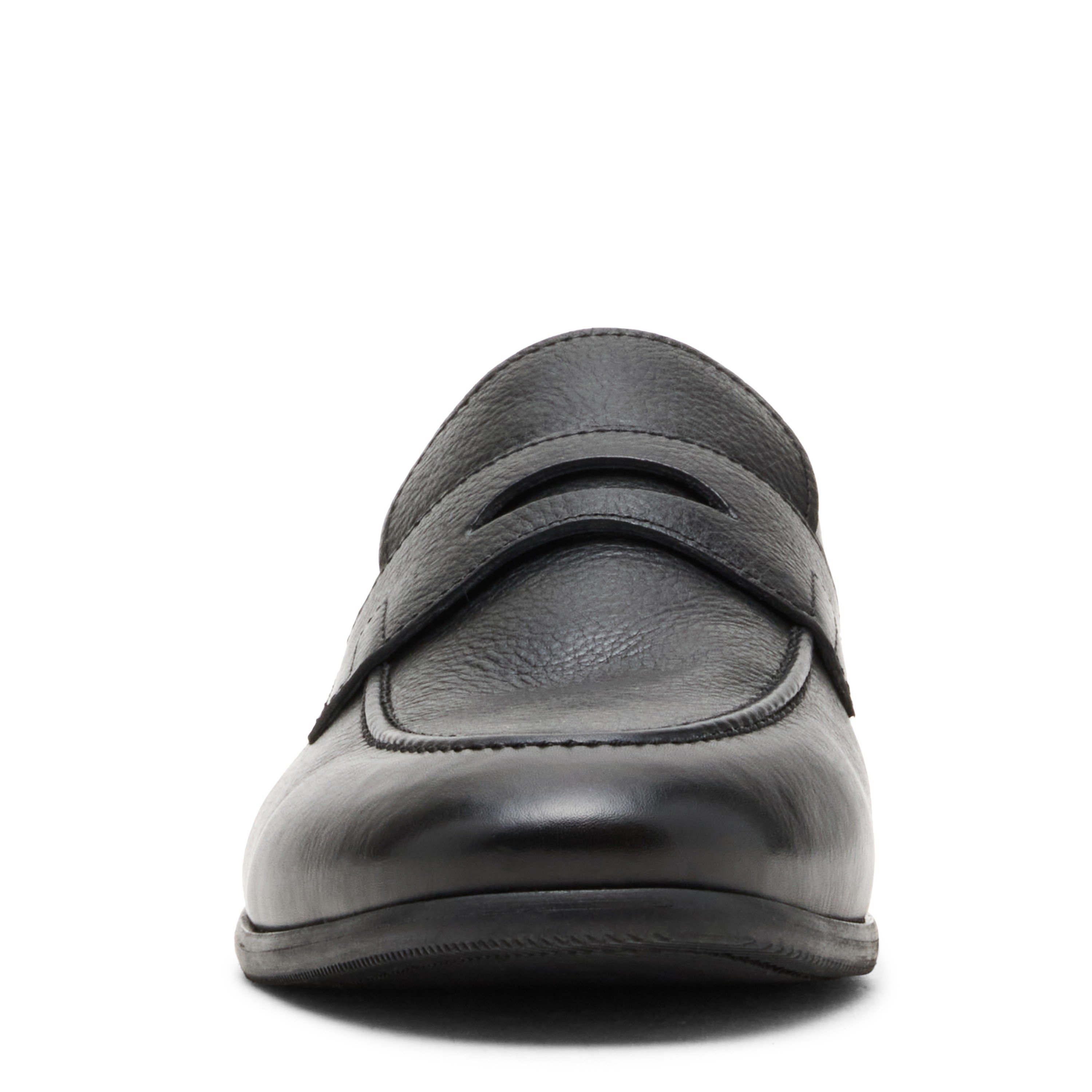 Tavin Black Leather Tie-Ups & Dress Loafers