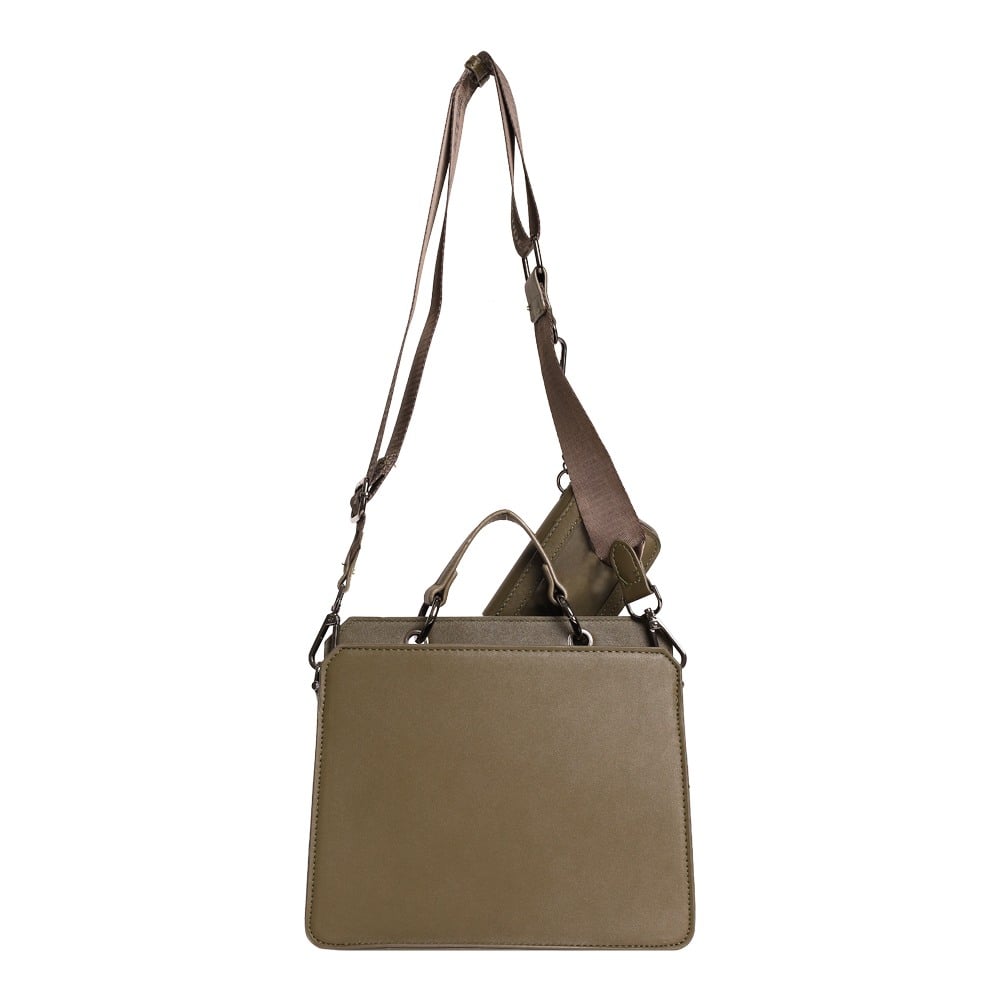 Bevelynn Deep Olive Satchel