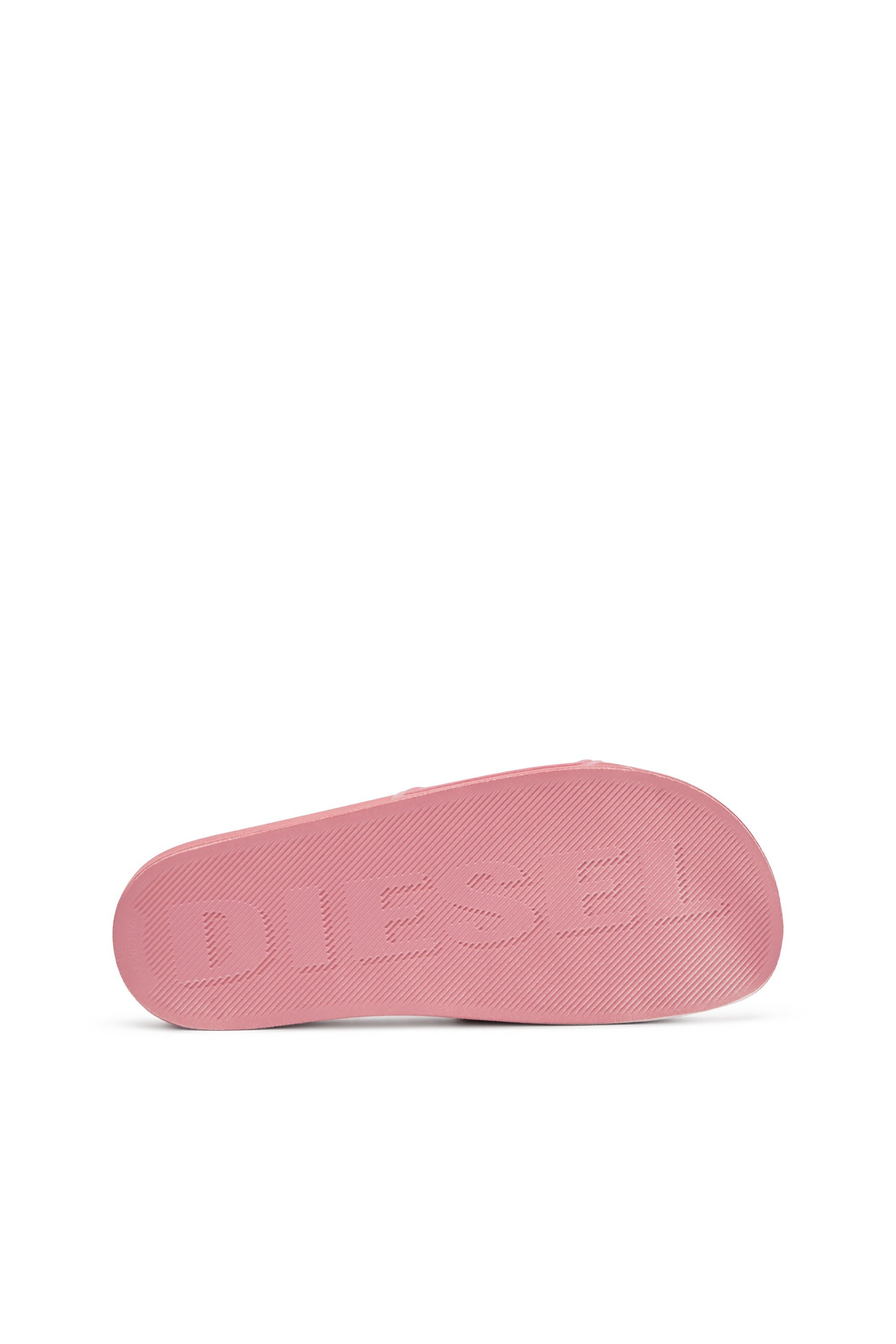 Pink Sa-Mayemi-Pool slides with velvety flocking