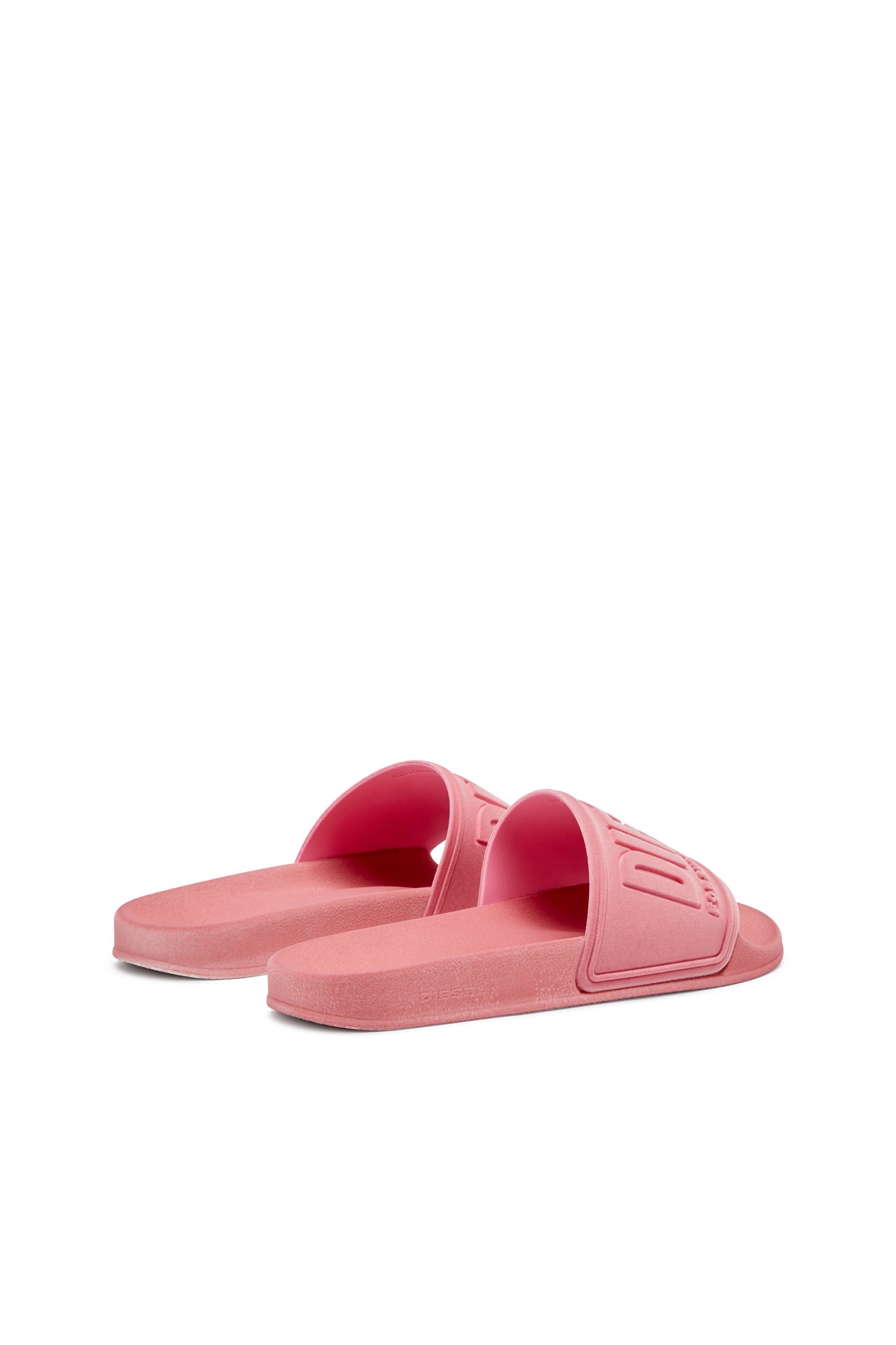 Pink Sa-Mayemi-Pool slides with velvety flocking