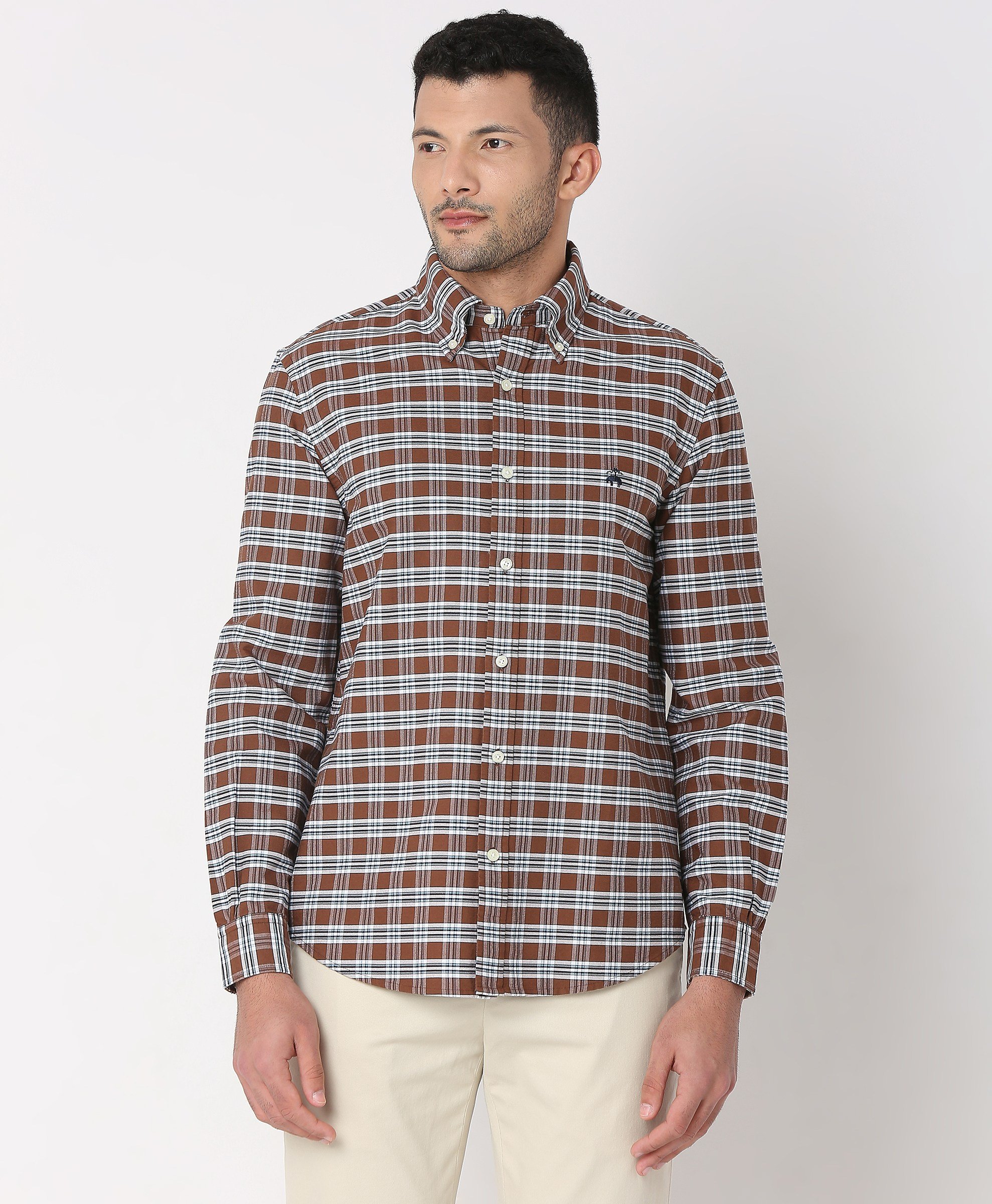 Brooks Brothers | Regular fitted Oxford Checked Sports Shirts