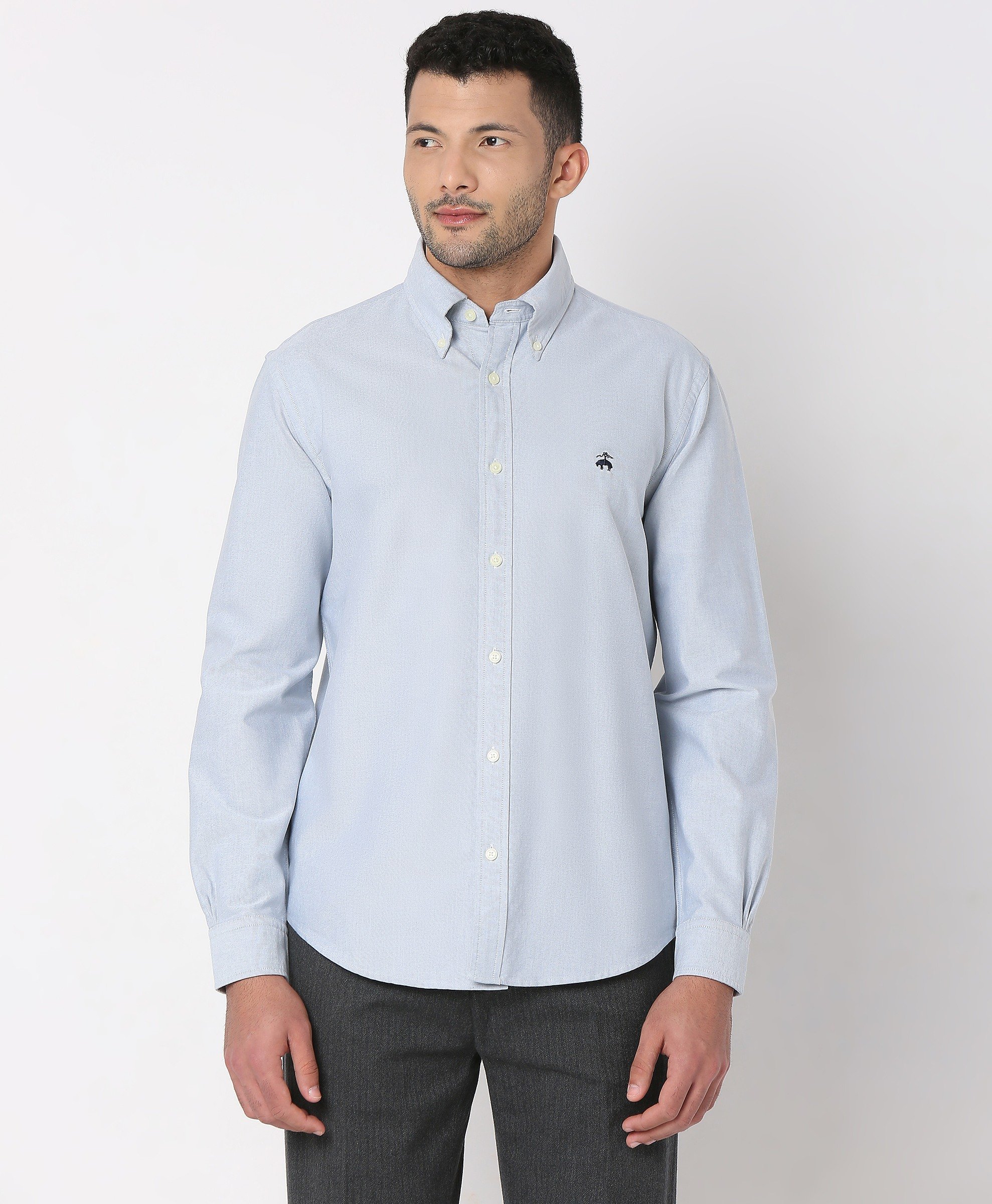 Brooks Brothers | Regular fitted Oxford Solid Sports Shirts