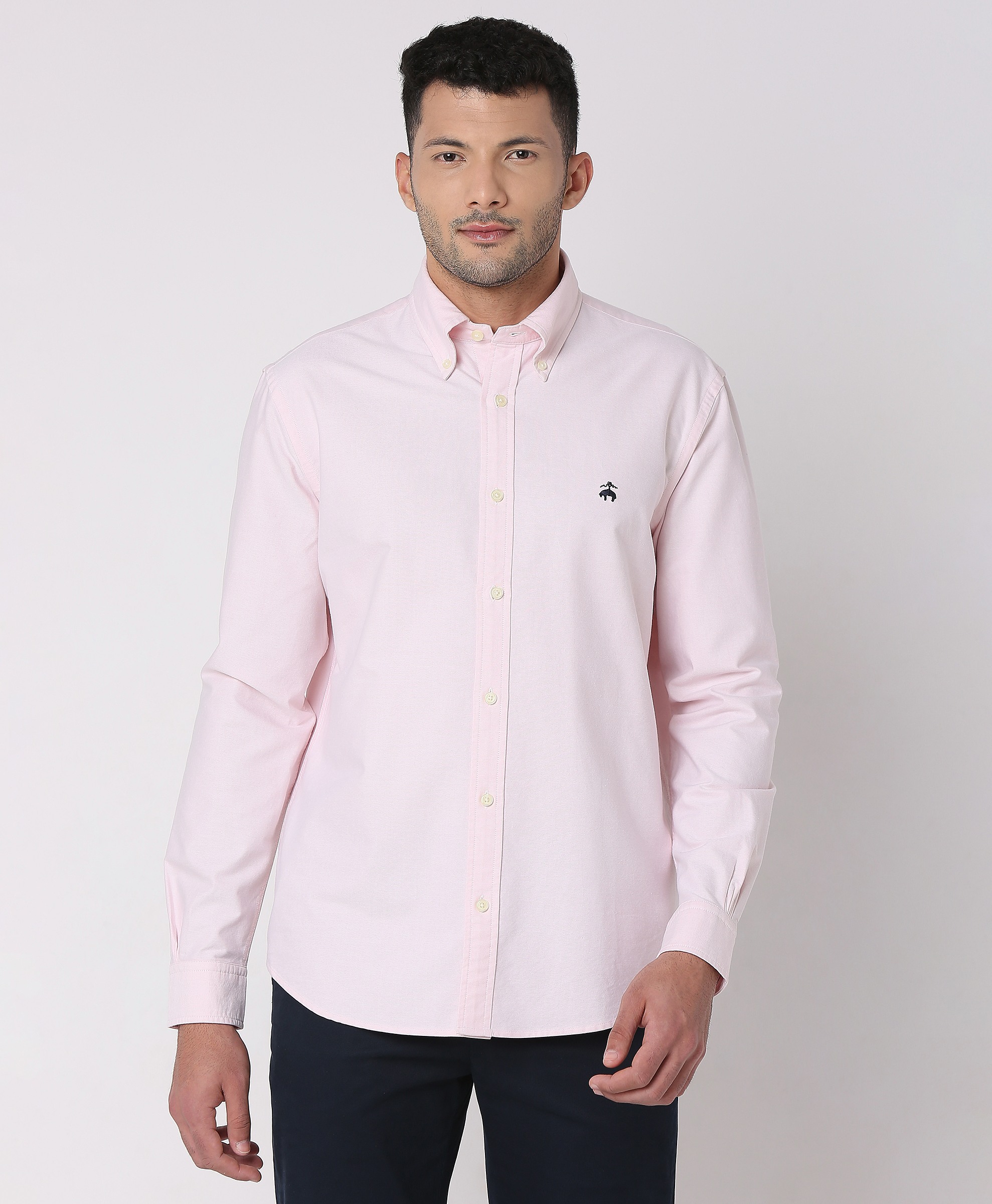 Brooks Brothers | Regular fitted Oxford Solid Sports Shirts