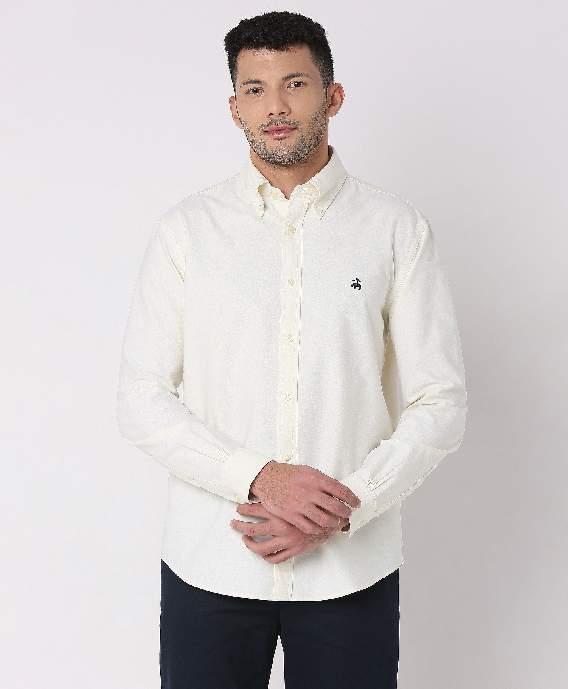 Brooks Brothers | Regular fitted Oxford Solid Sports Shirts