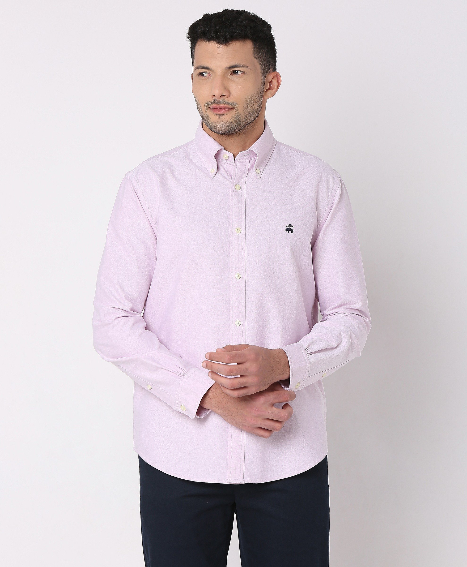 Brooks Brothers | Regular fitted Oxford Solid Sports Shirts