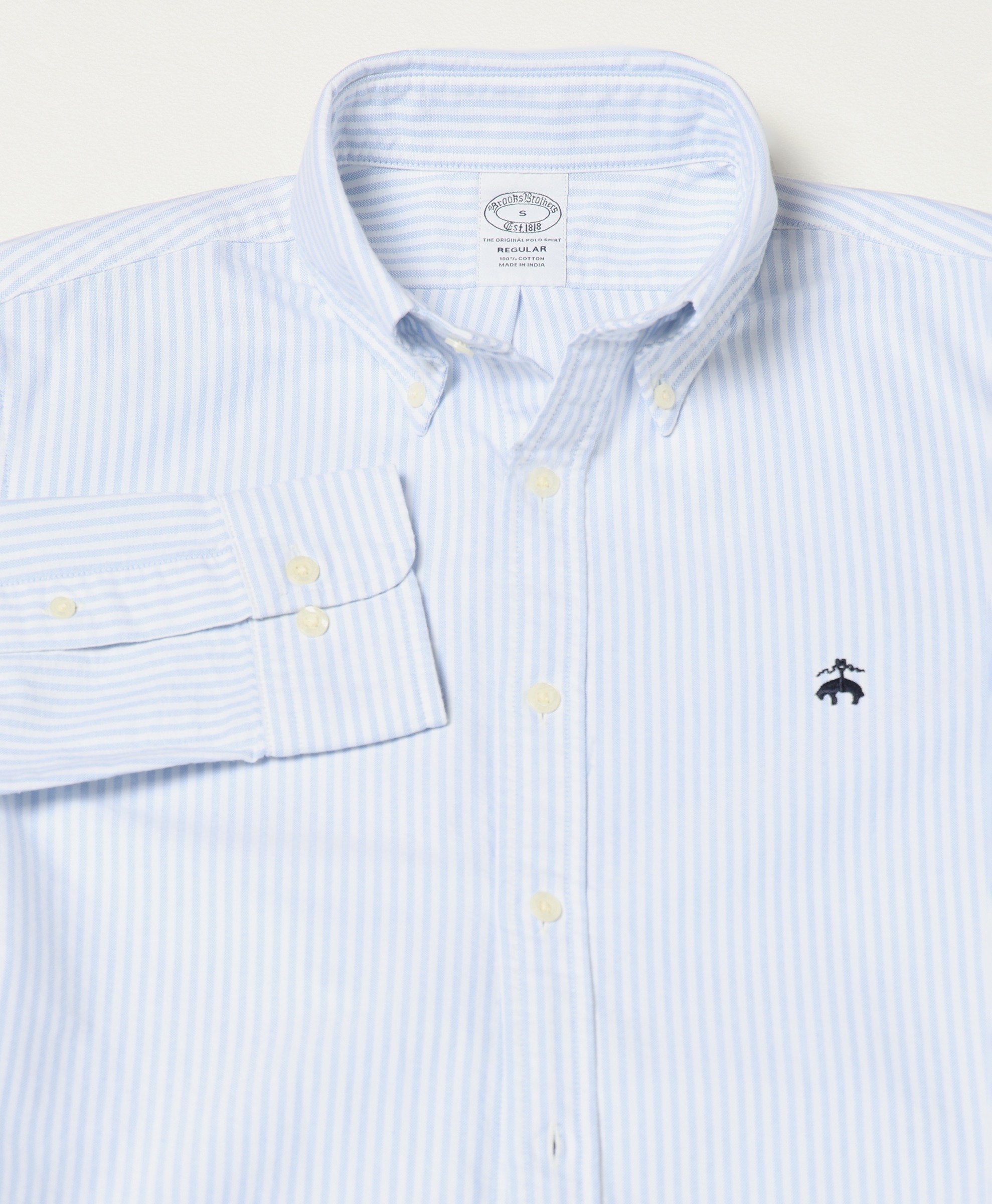 Regular fitted Oxford Striped Sport Shirt | Brooks Brothers India