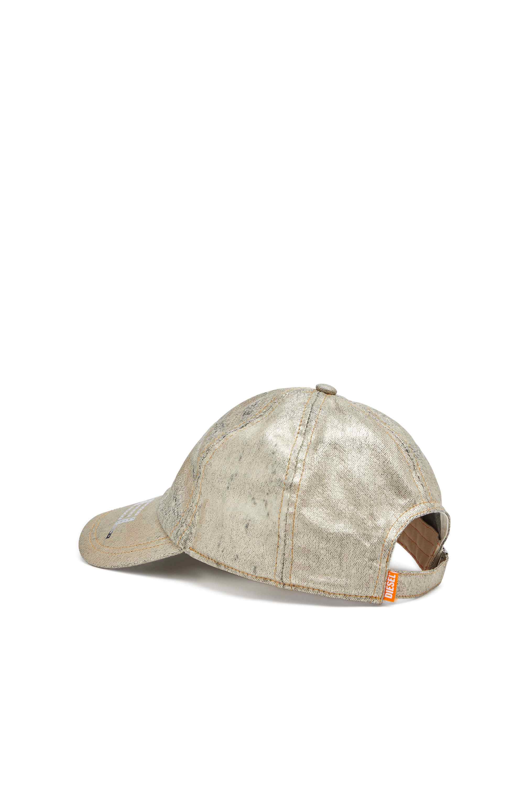 Gold Baseball cap in metallic denim