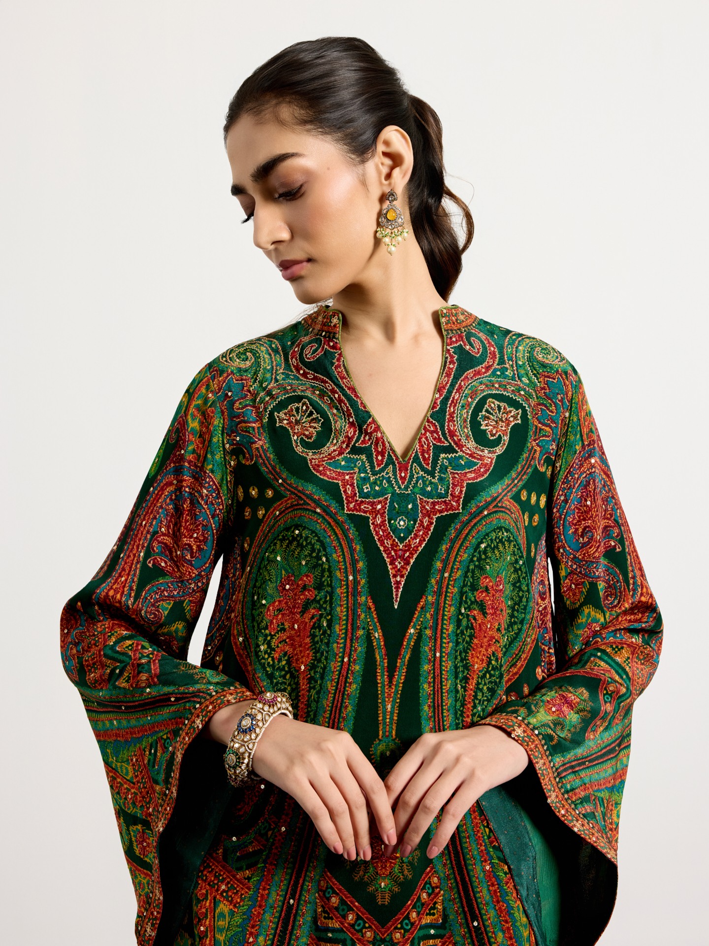 Emerald Burgundy Royal Mirage Kurti