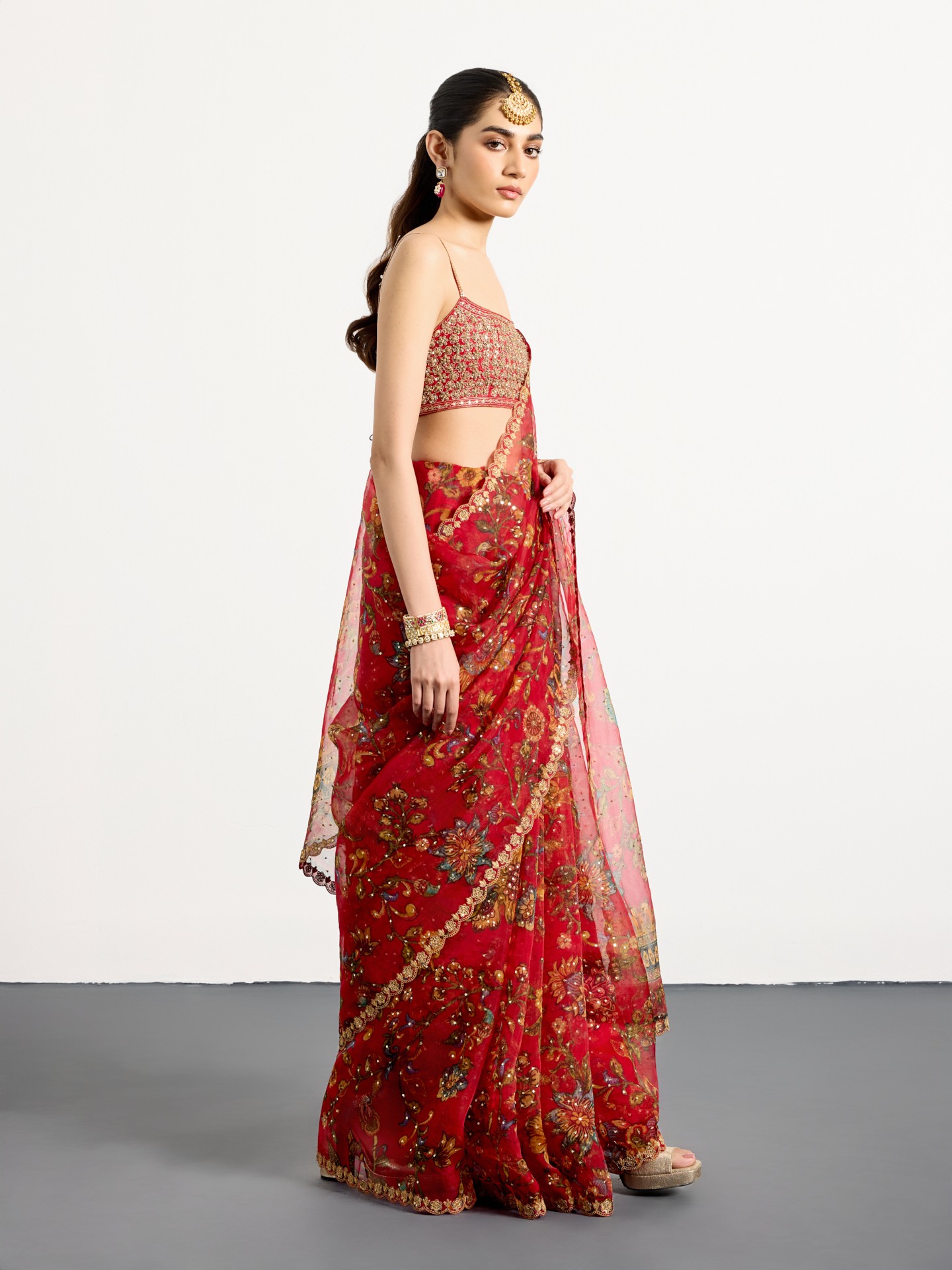 Red Multi Mauricia Saree