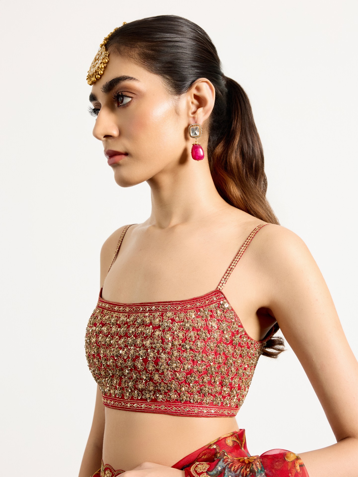 Red Multi Mauricia Saree