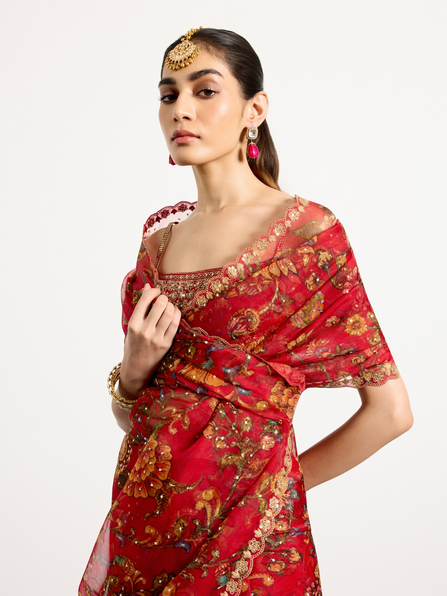 Red Multi Mauricia Saree