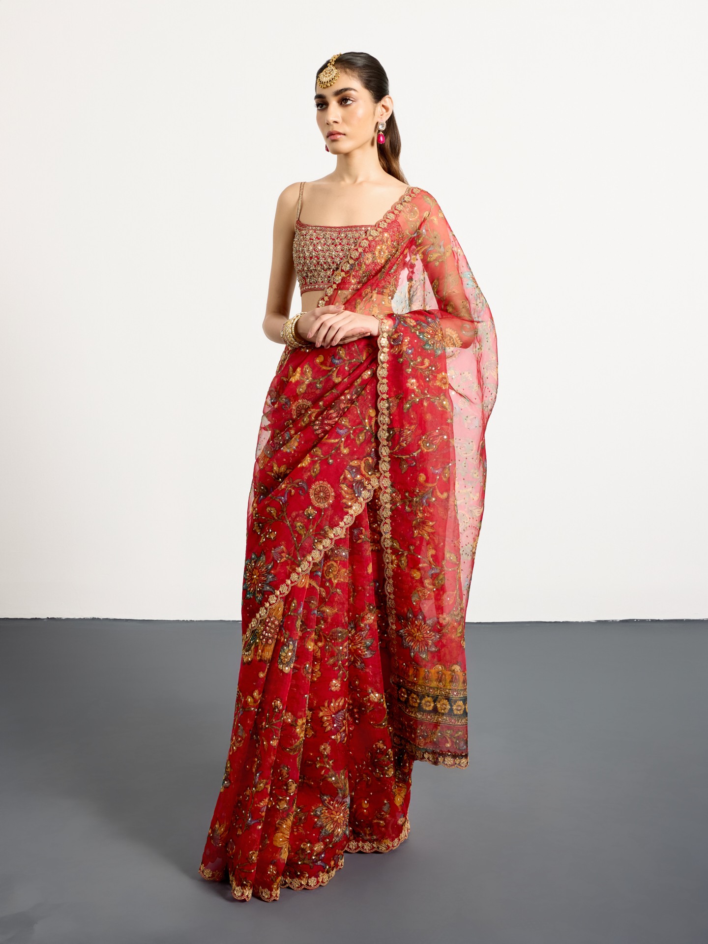 Red Multi Mauricia Saree