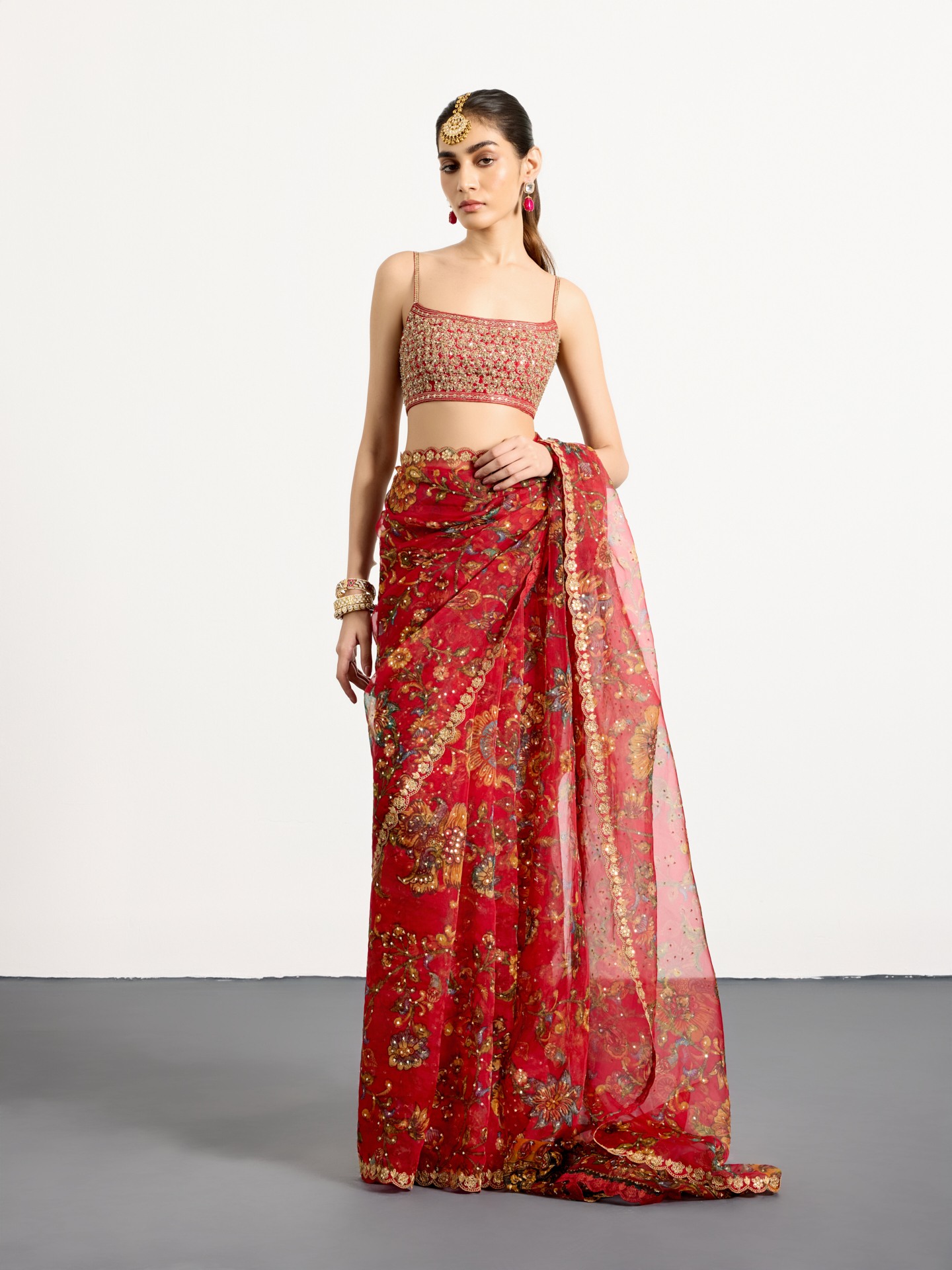 Red Multi Mauricia Saree
