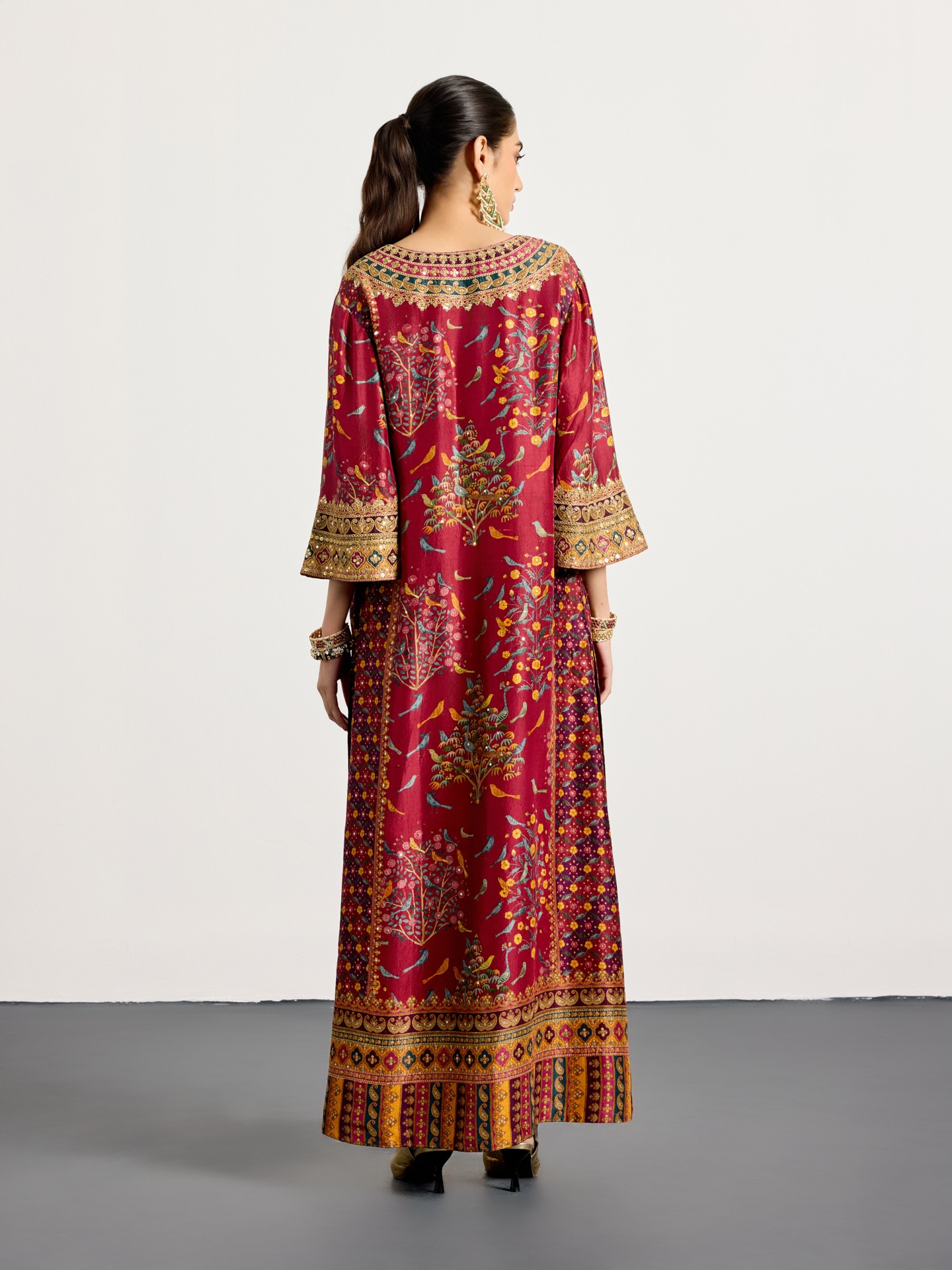 Prune Multi Gulzar Garden Suit