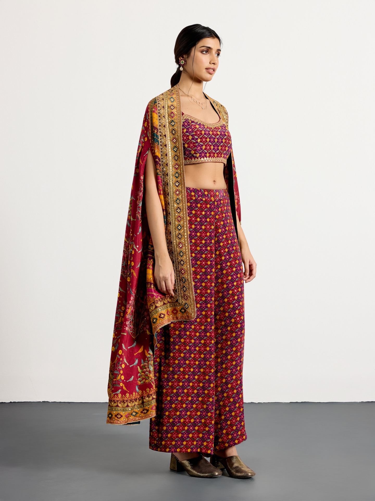 Prune Multi Gulzar Garden Ensemble