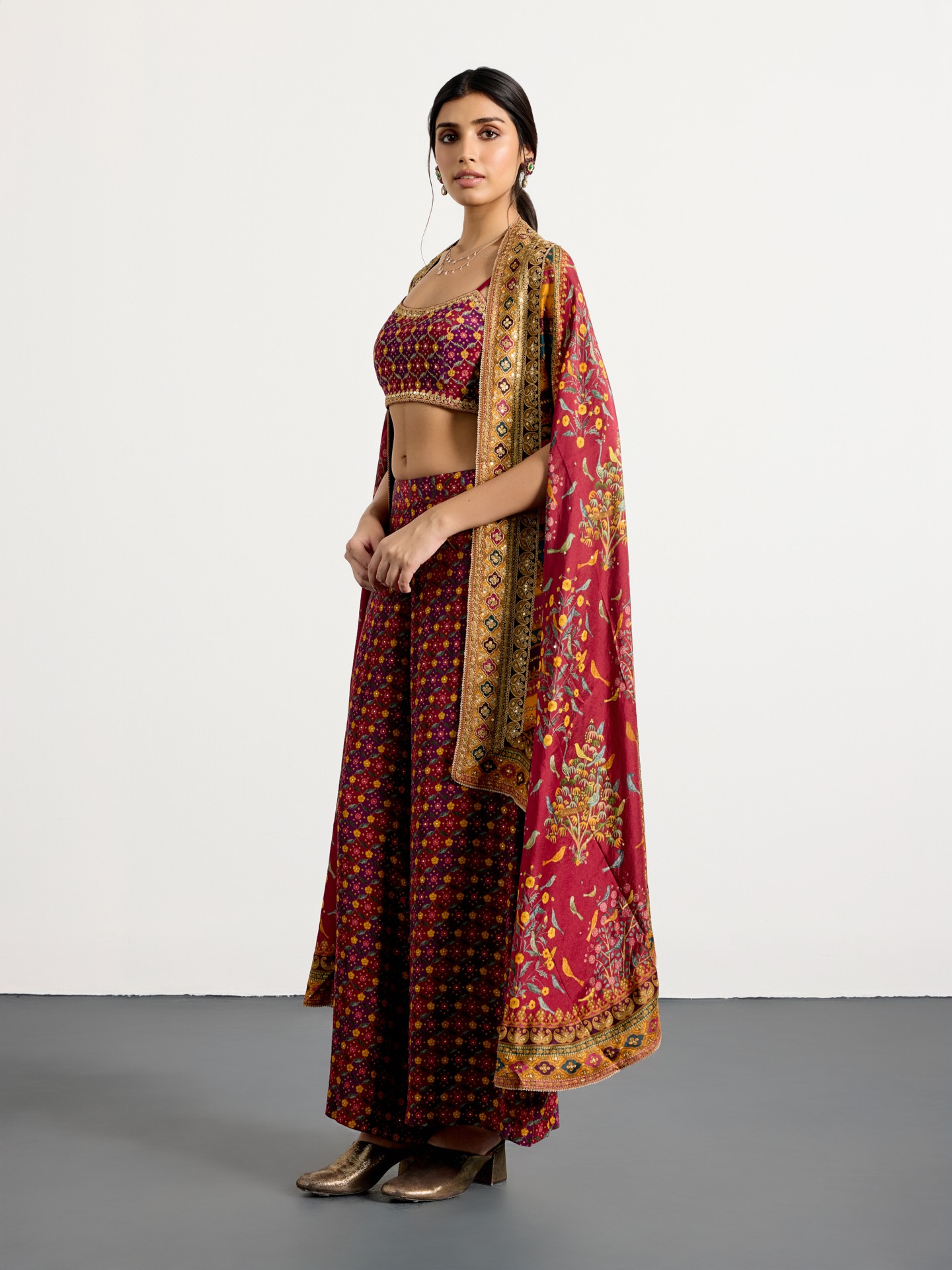 Prune Multi Gulzar Garden Ensemble