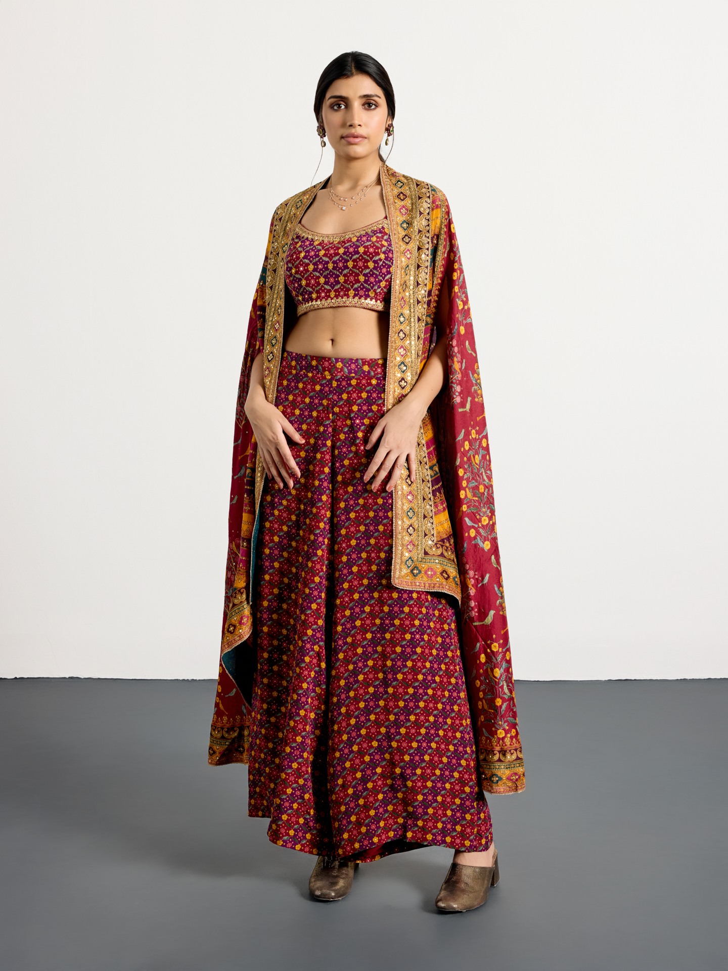 Prune Multi Gulzar Garden Ensemble