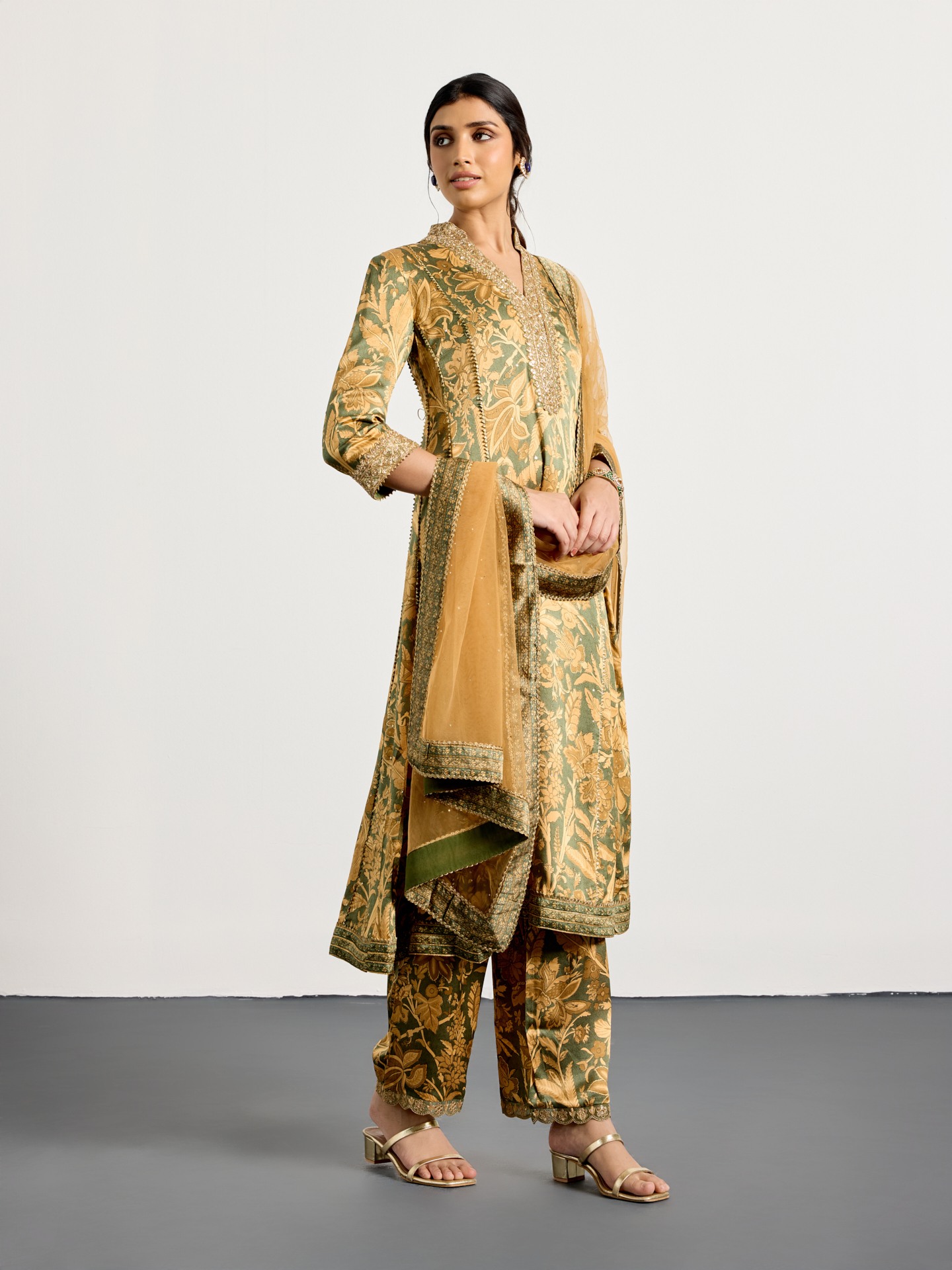 Khaki Beige Chameli Suit
