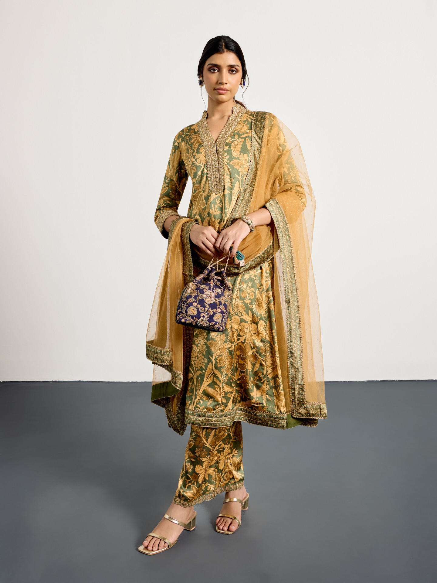 Khaki Beige Chameli Suit