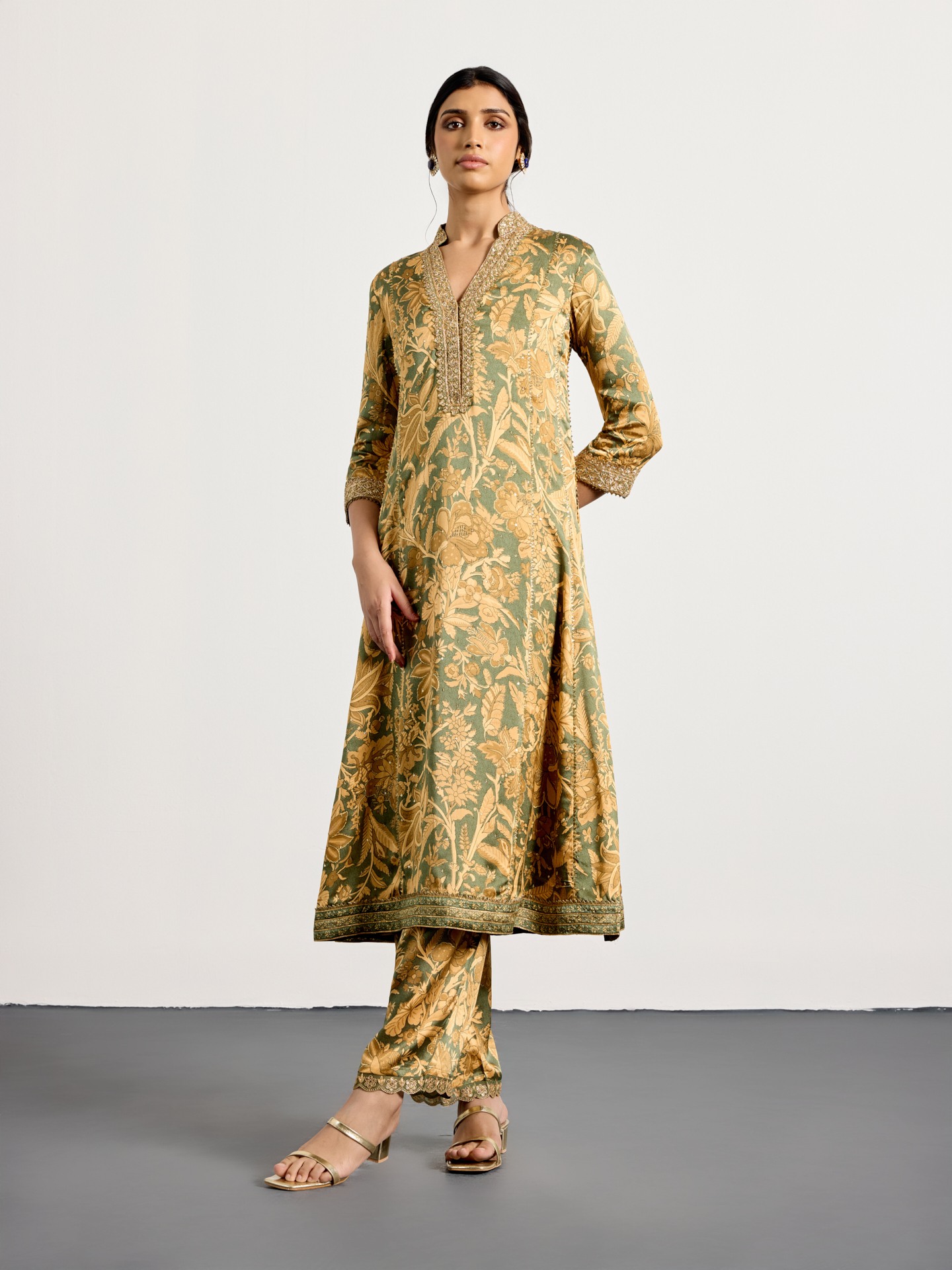 Khaki Beige Chameli Suit