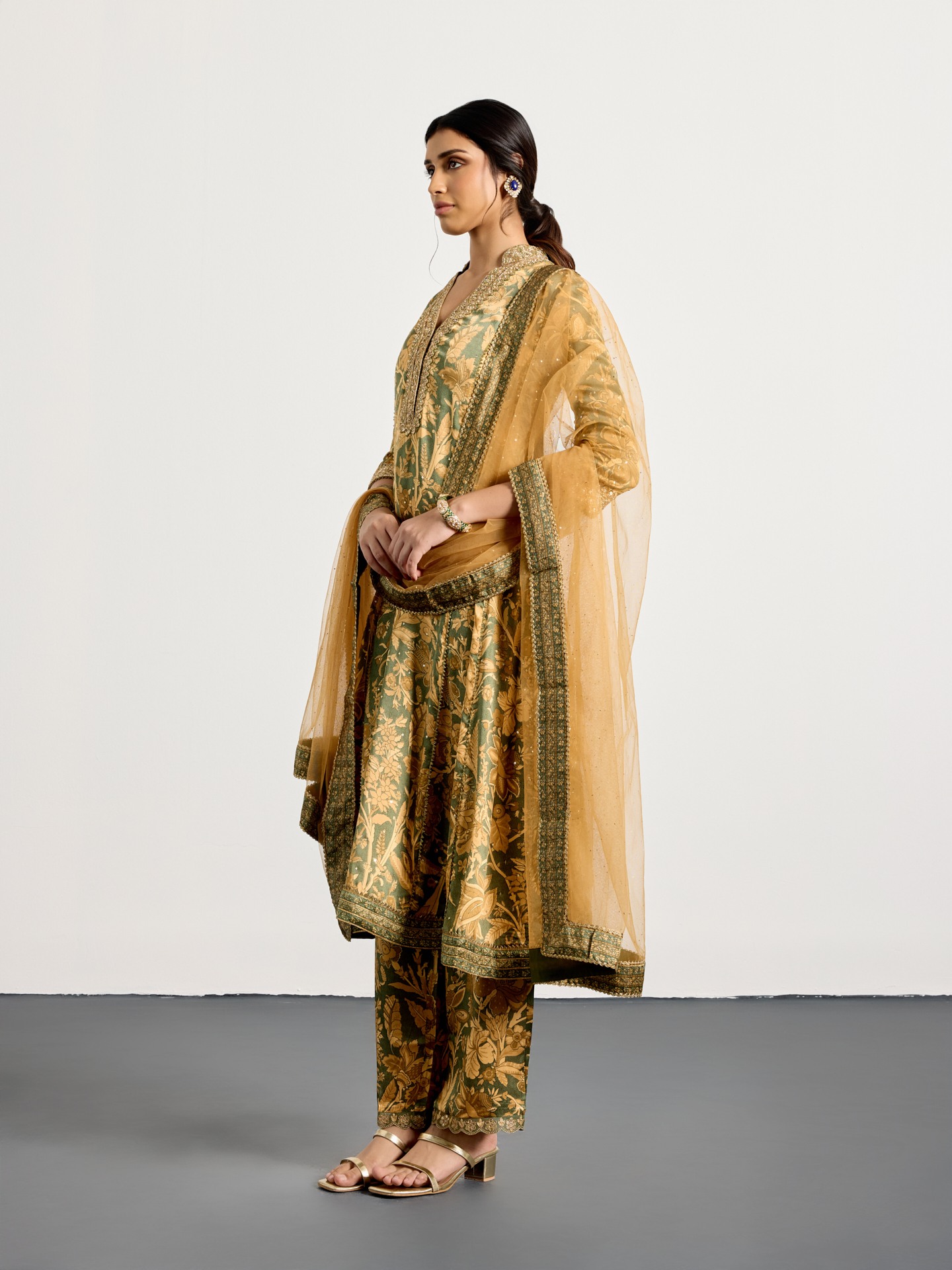 Khaki Beige Chameli Suit