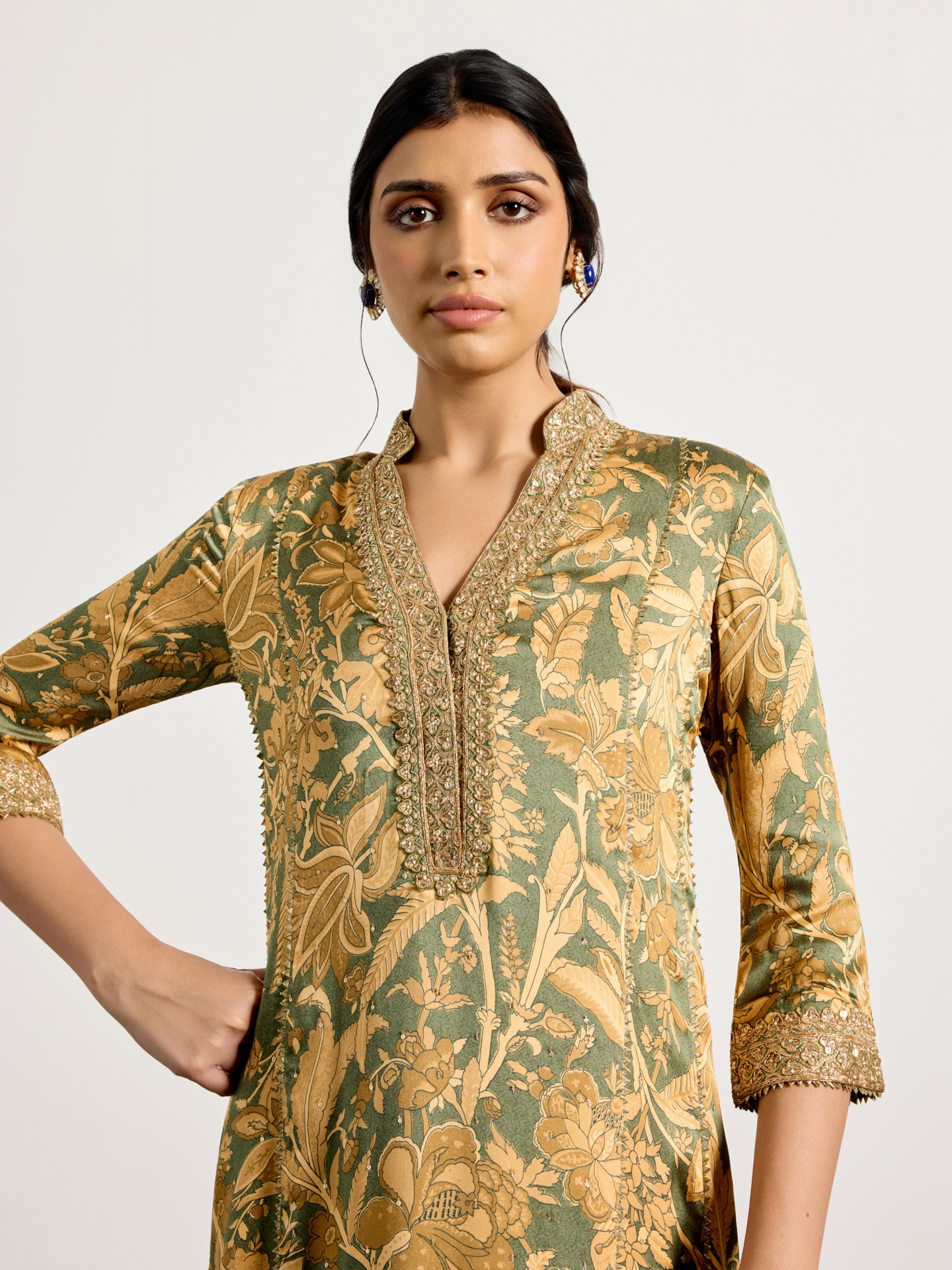 Khaki Beige Chameli Suit