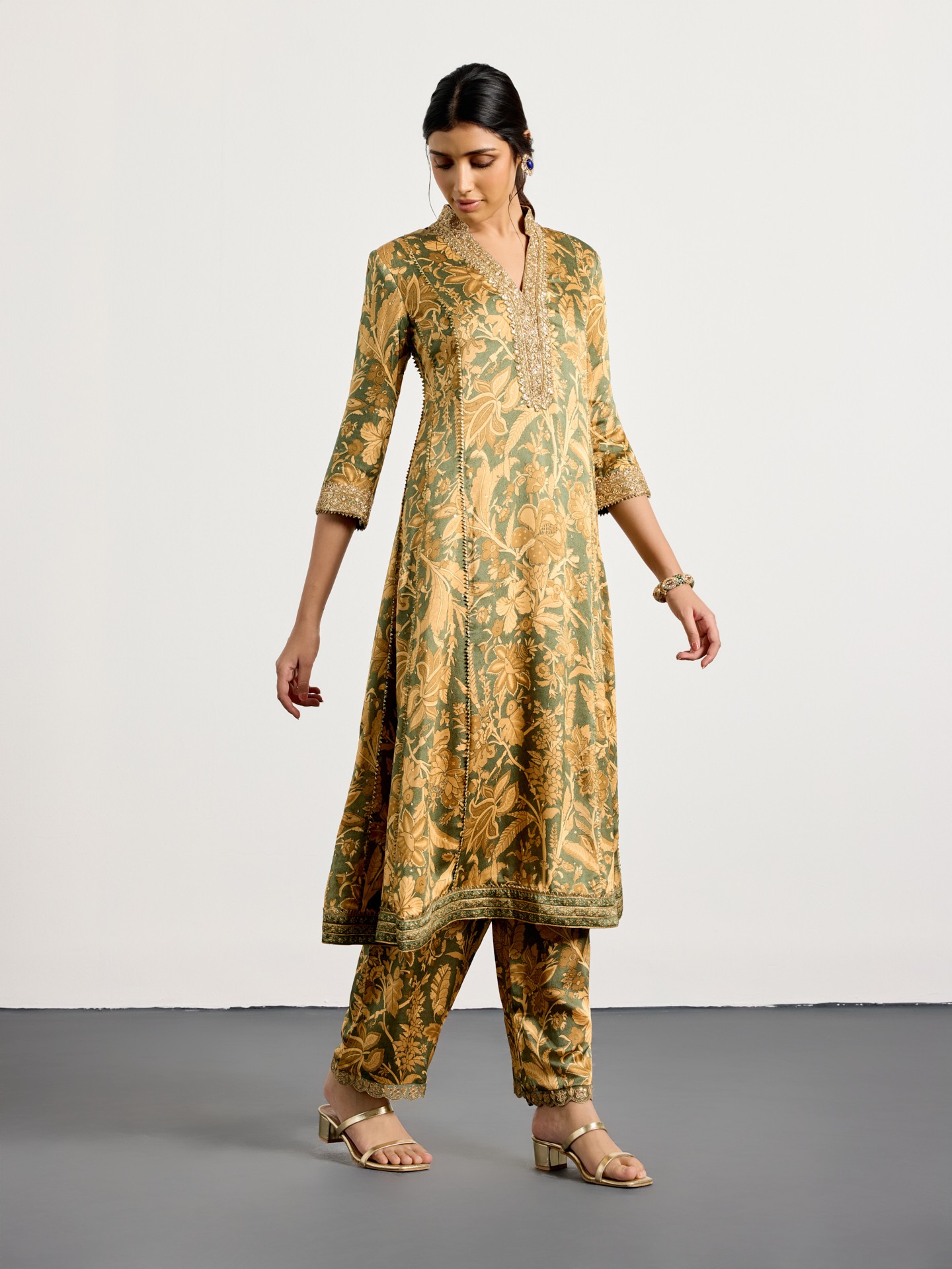 Khaki Beige Chameli Suit