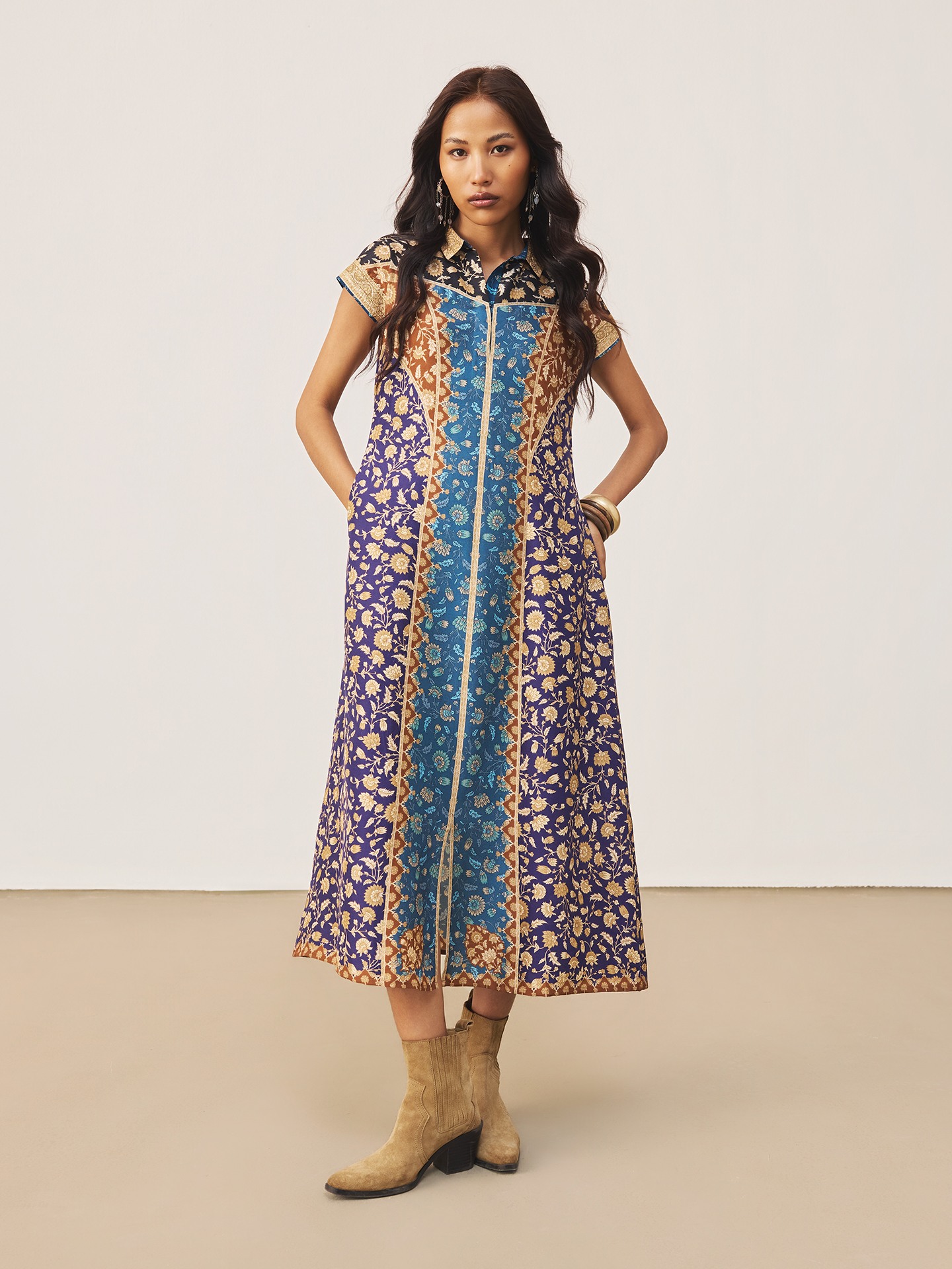 Blue & Multi Floral Garden K Dress