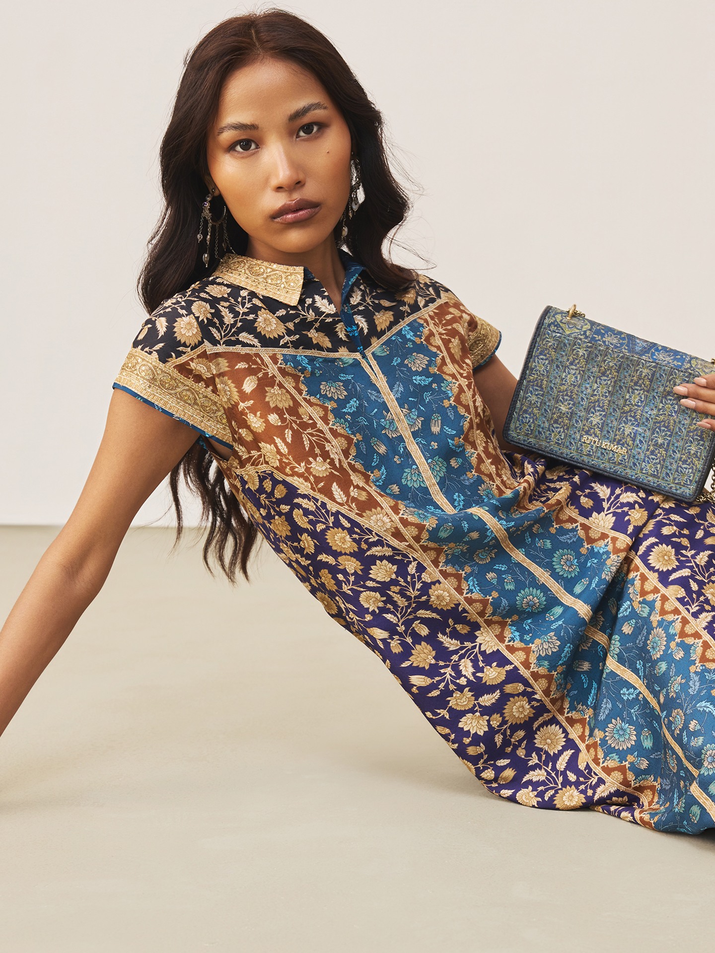 Blue & Multi Floral Garden K Dress