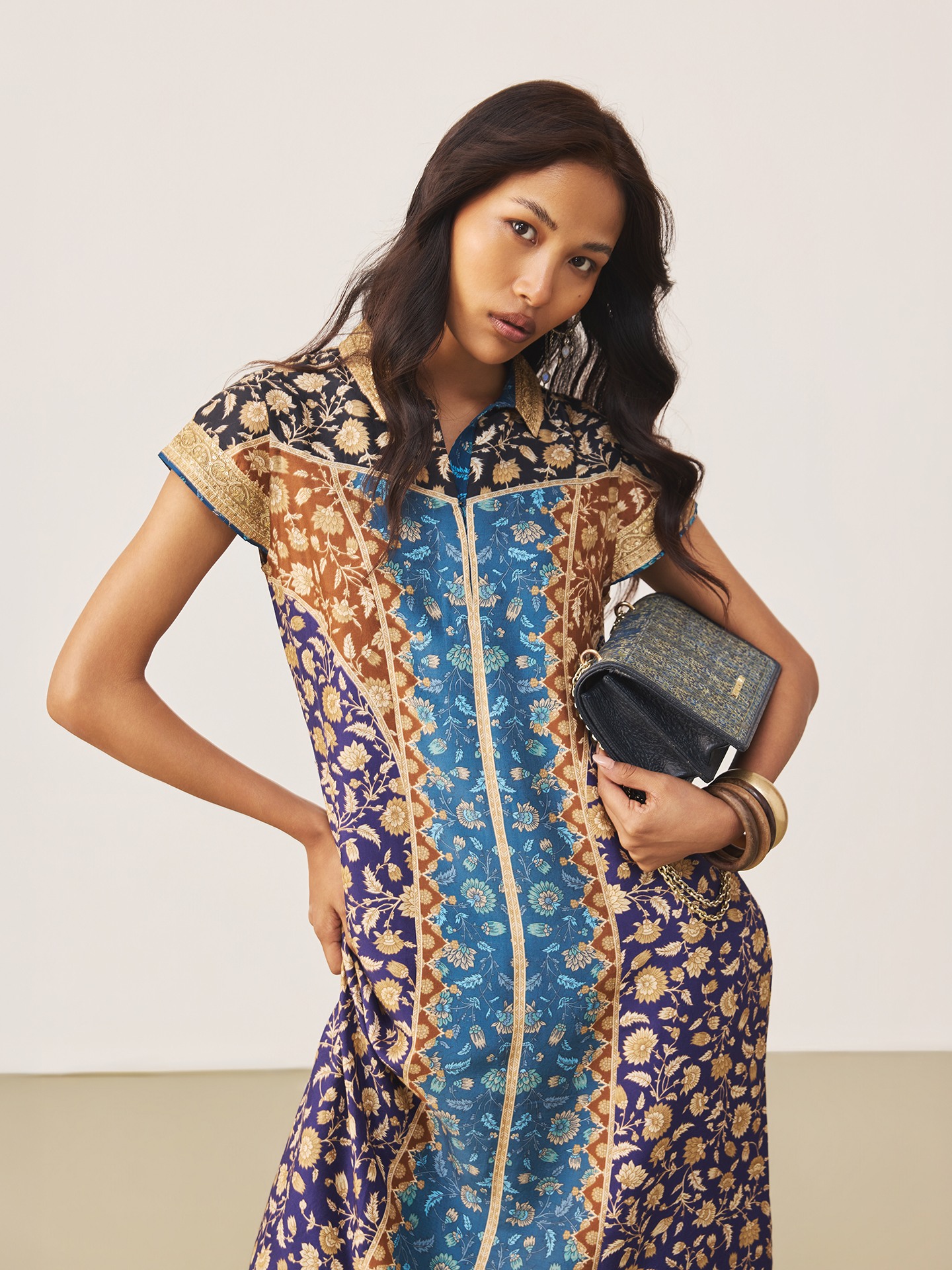 Blue & Multi Floral Garden K Dress