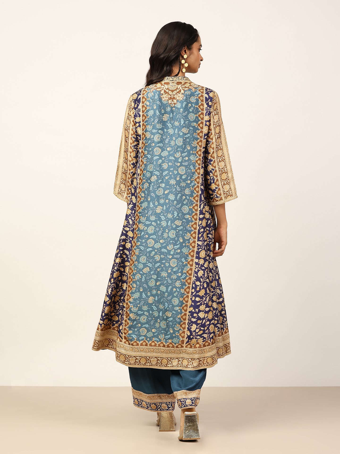 Blue & Multi Floral Garden K Suit Set