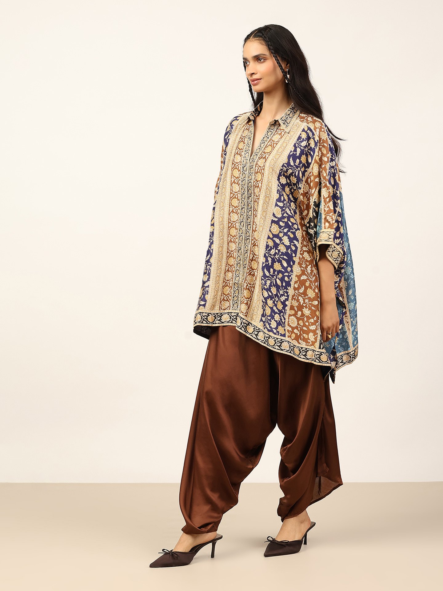 Blue & Multi Floral Garden K Kurti