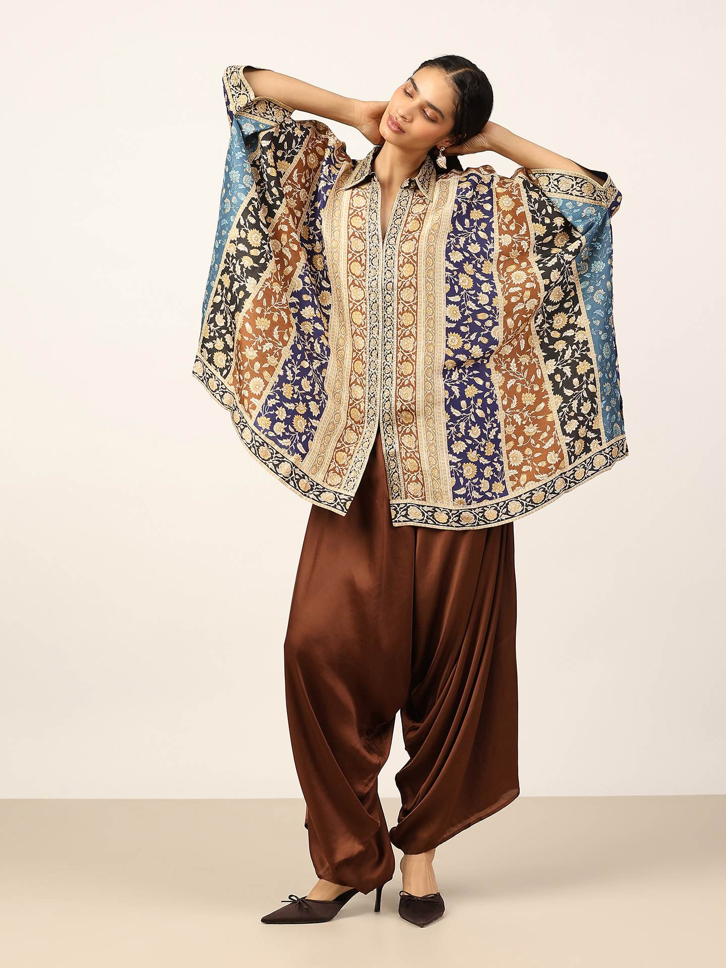 Blue & Multi Floral Garden K Kurti