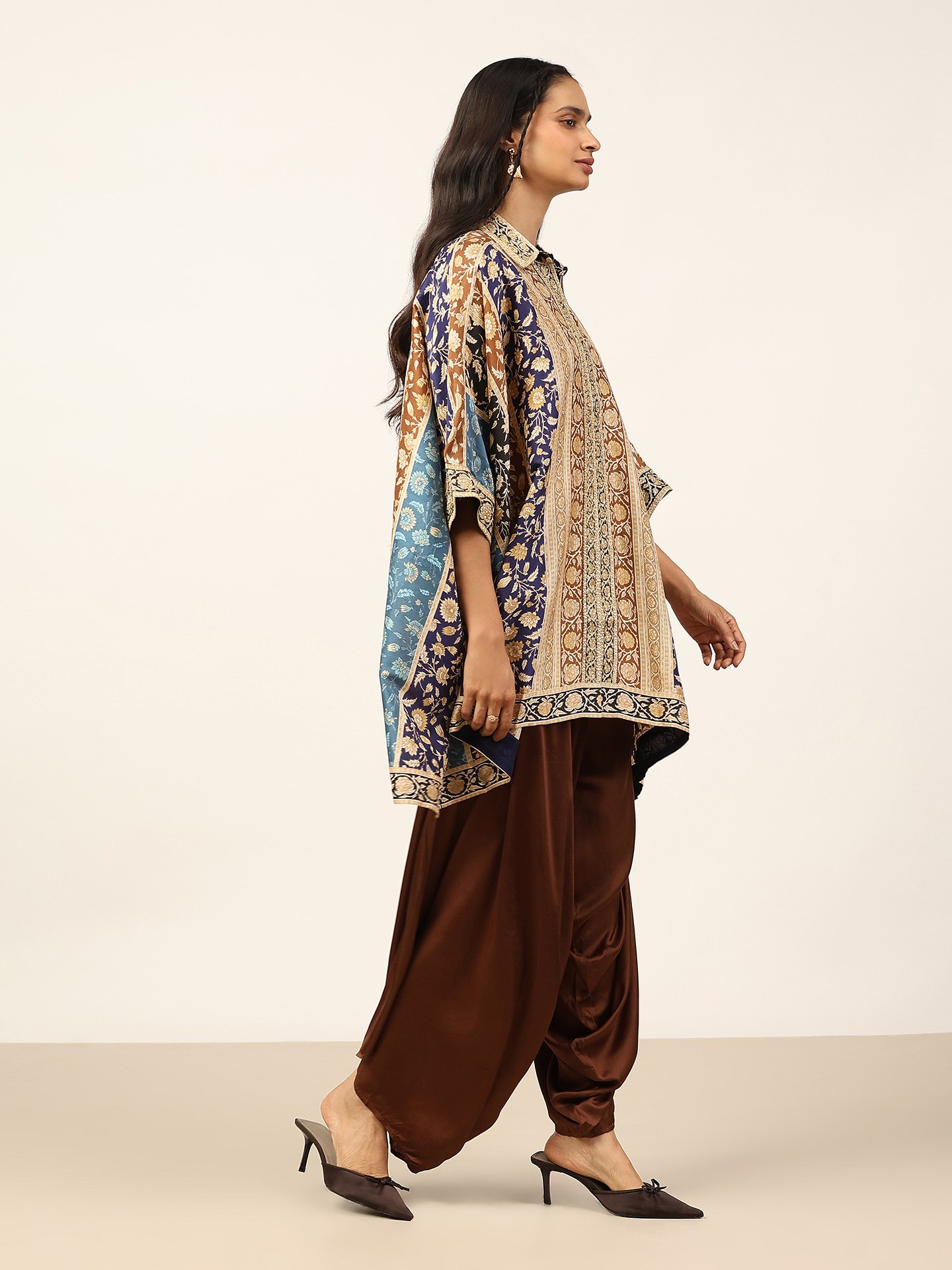 Blue & Multi Floral Garden K Kurti