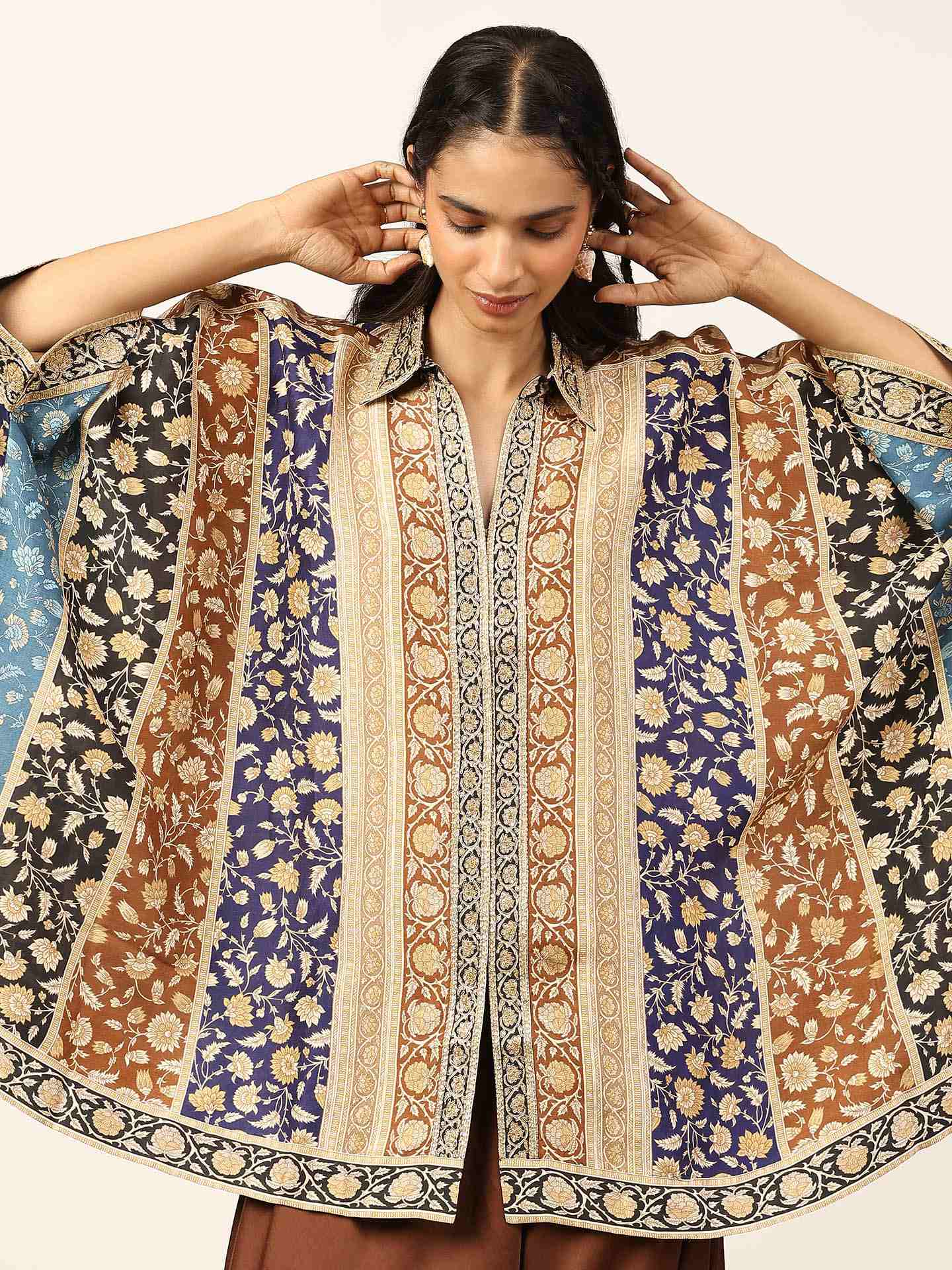 Blue & Multi Floral Garden K Kurti