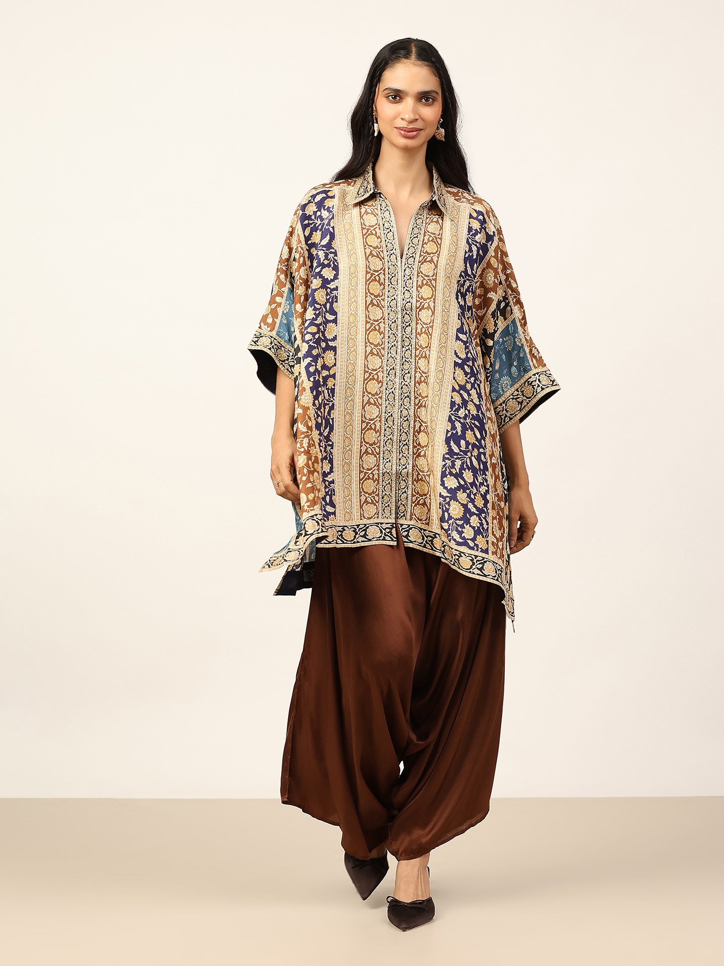 Blue & Multi Floral Garden K Kurti