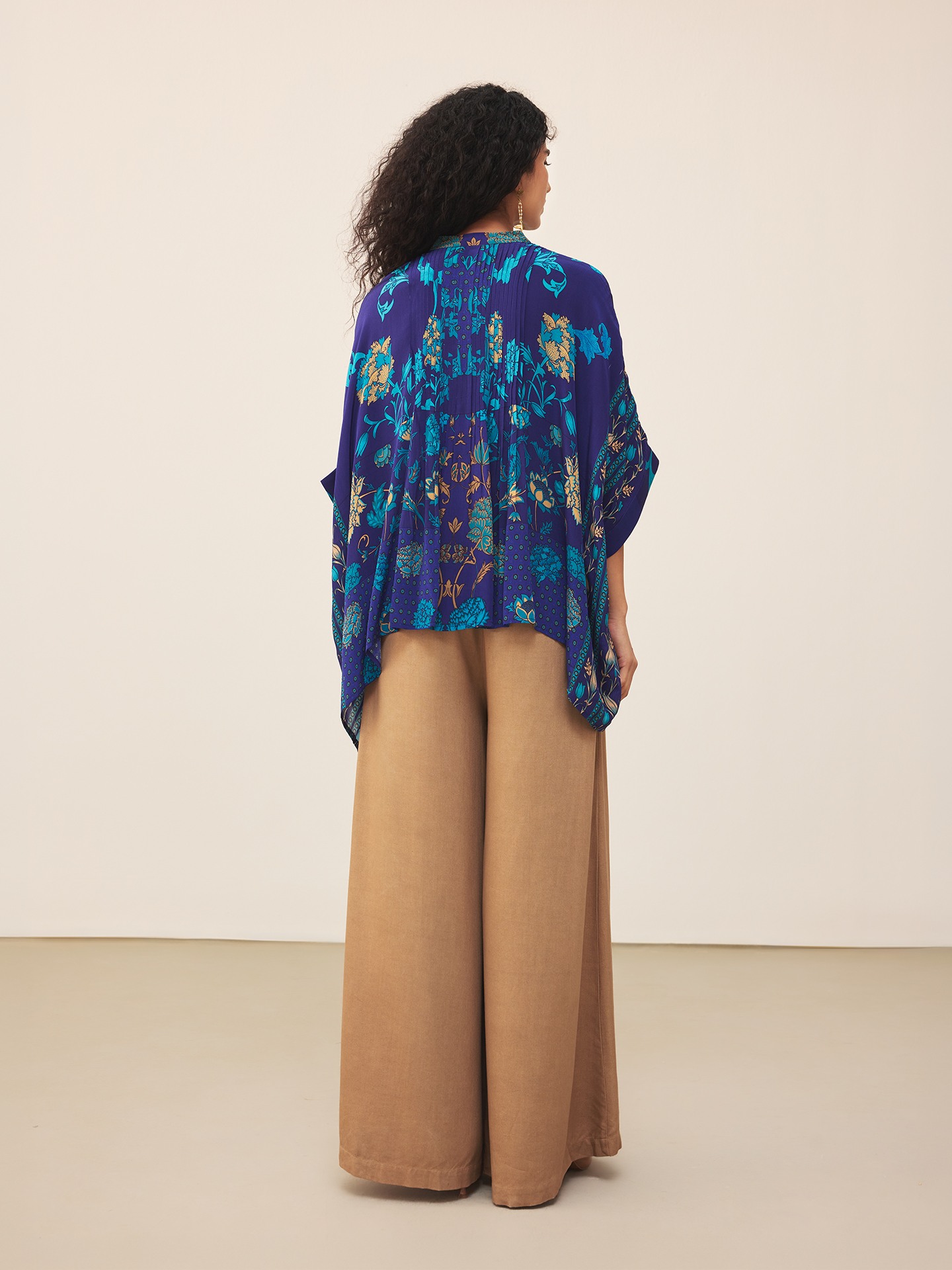 Royal & Turquoise Calico K Kurti