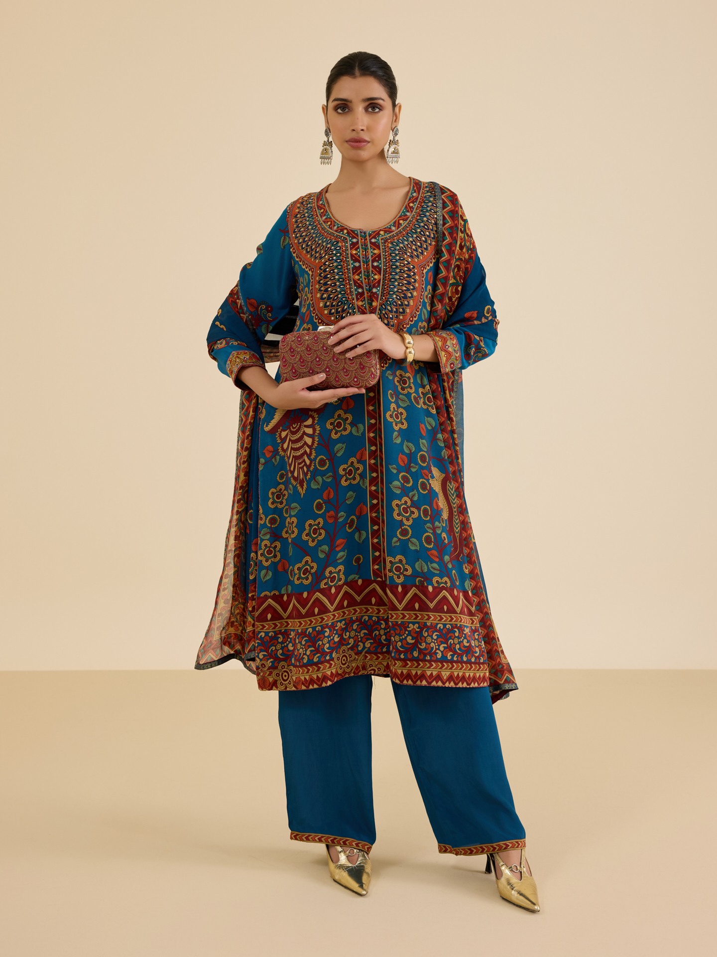 Indigo Temple Suit Set