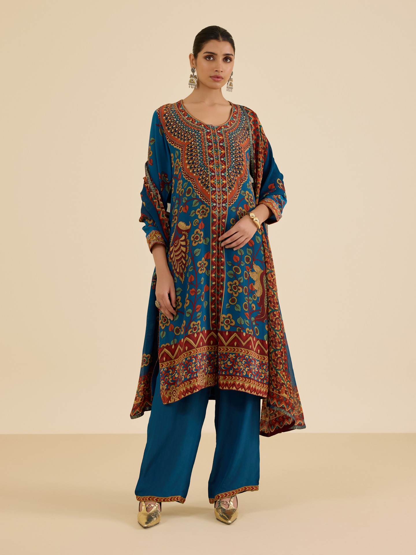 Indigo Temple Suit Set