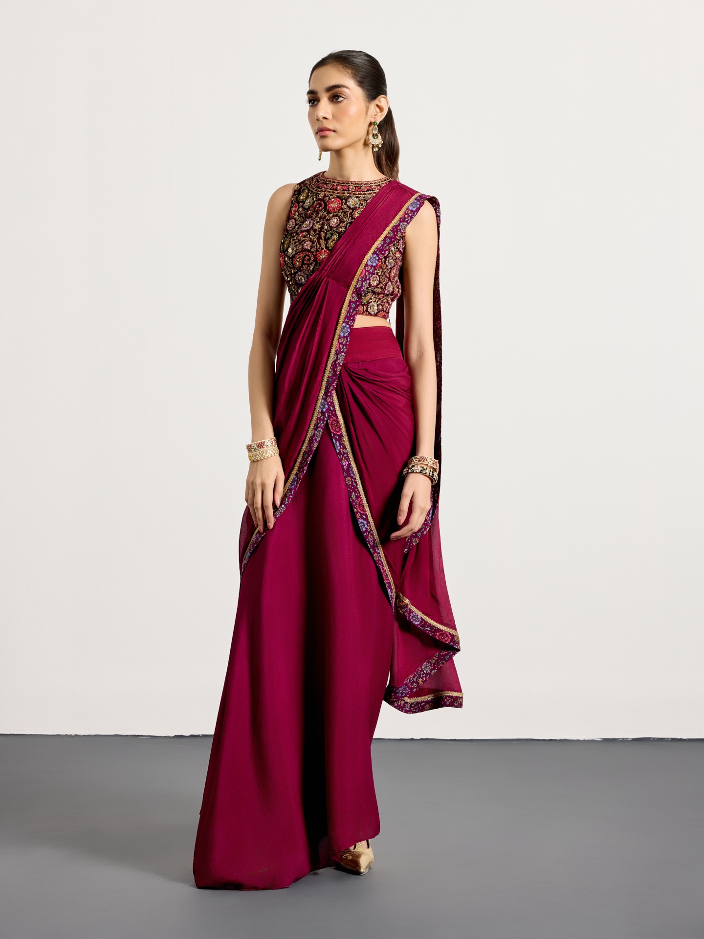 Prune Zergul Saree