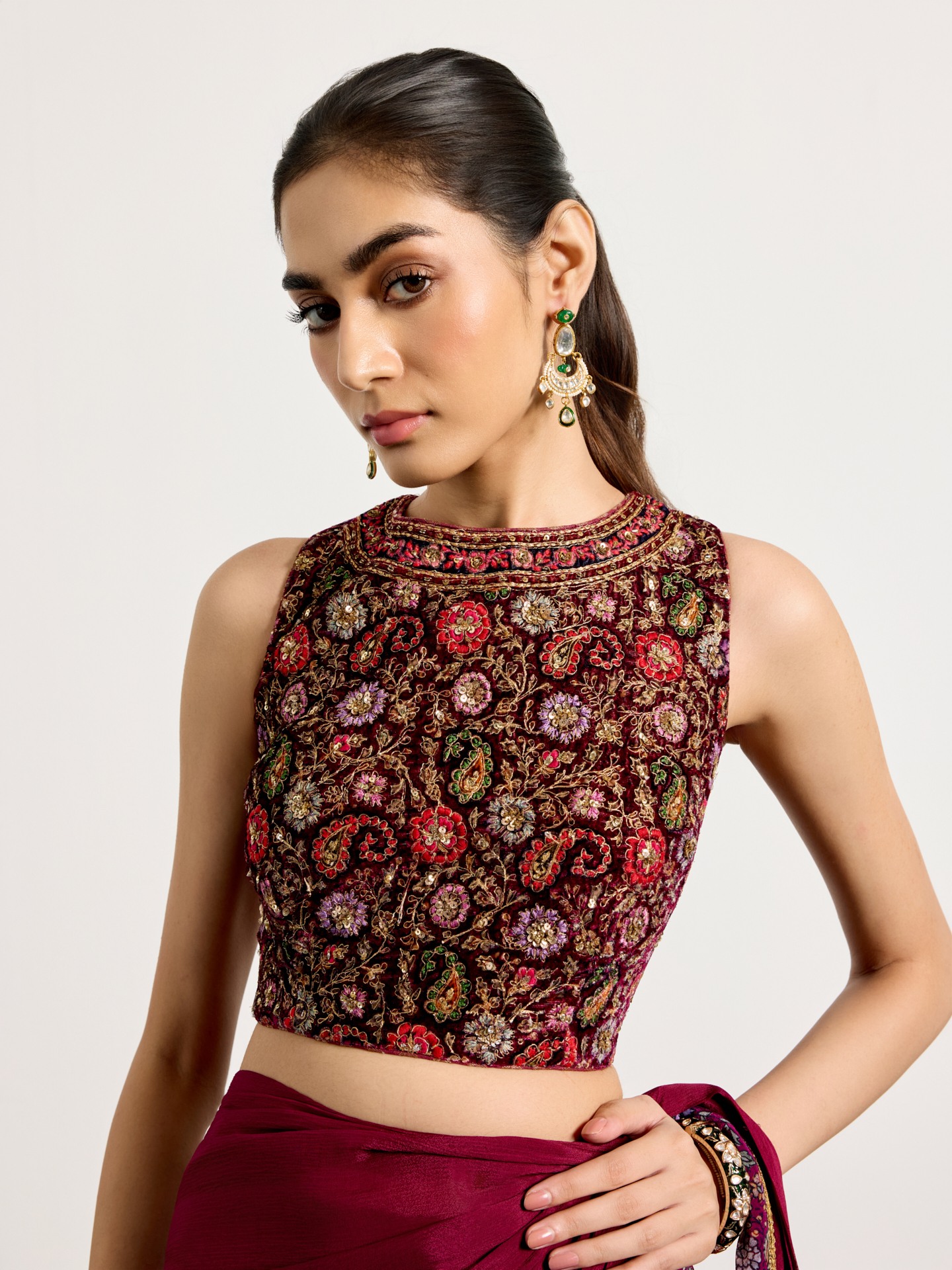 Prune Zergul Saree