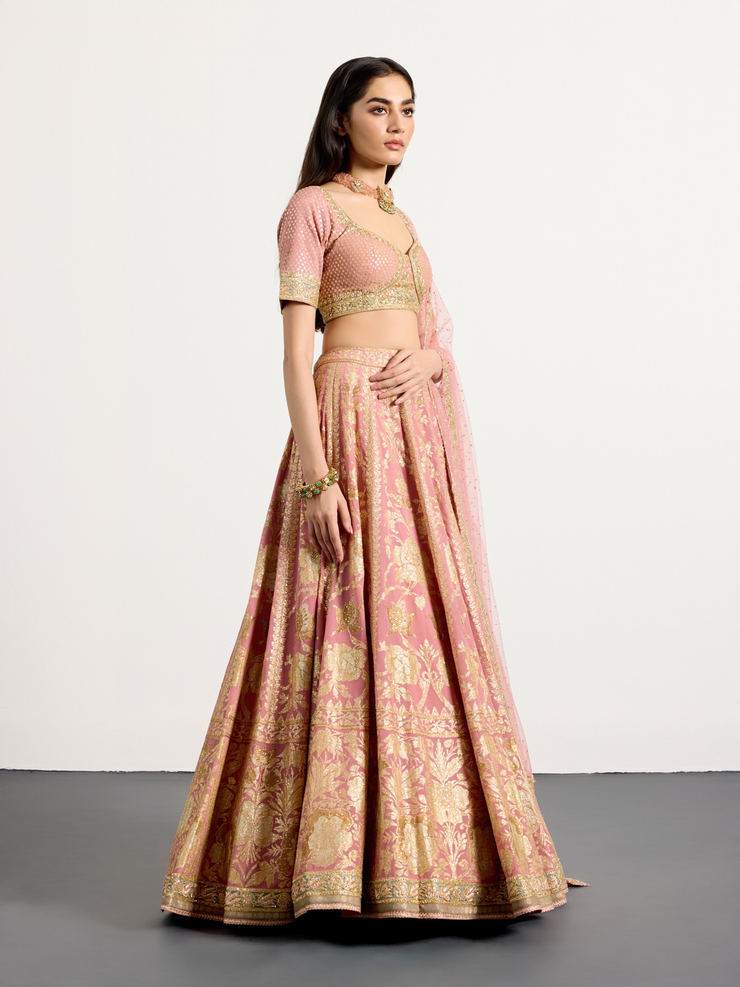 Pastel Pink Vara Lehenga
