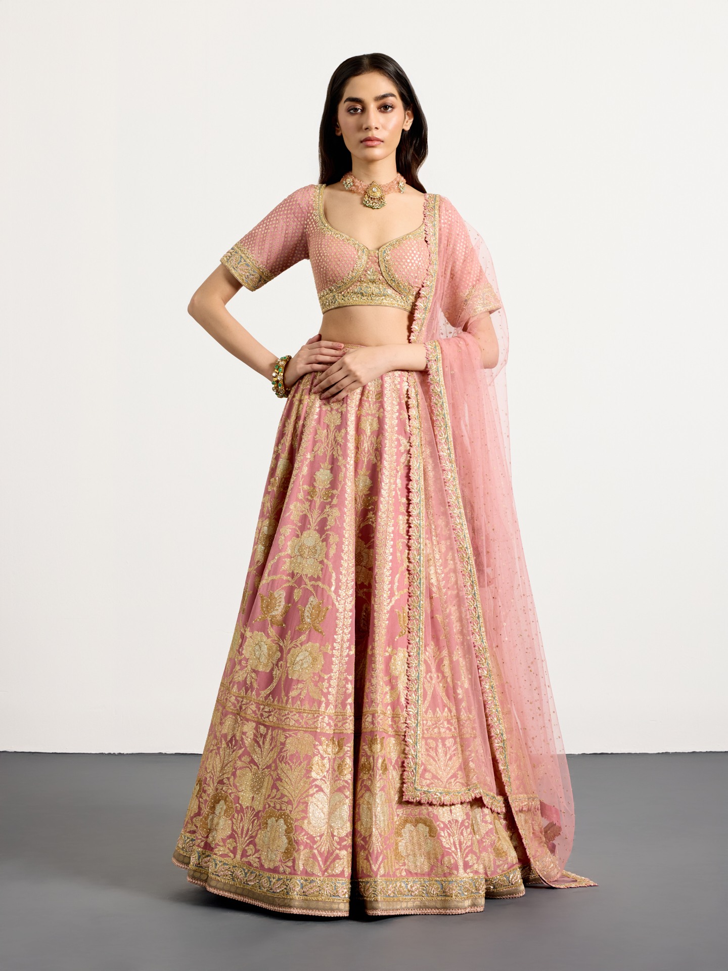 Pastel Pink Vara Lehenga