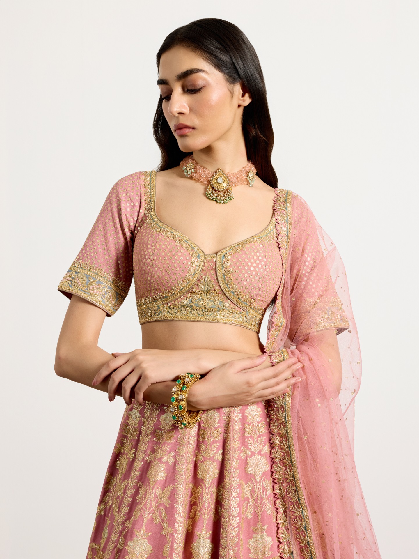 Pastel Pink Vara Lehenga